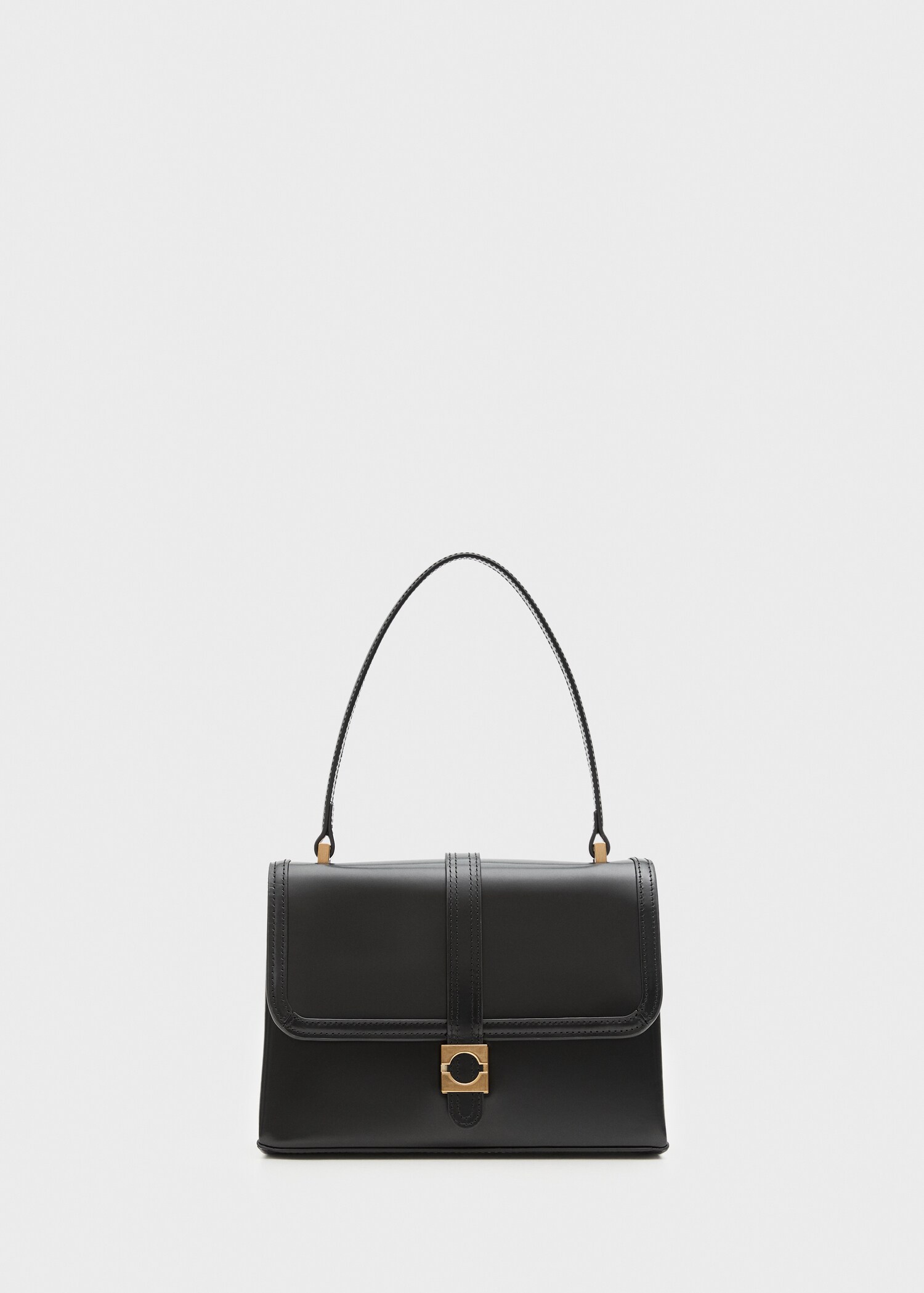 100% leather bag with flap - Article without model