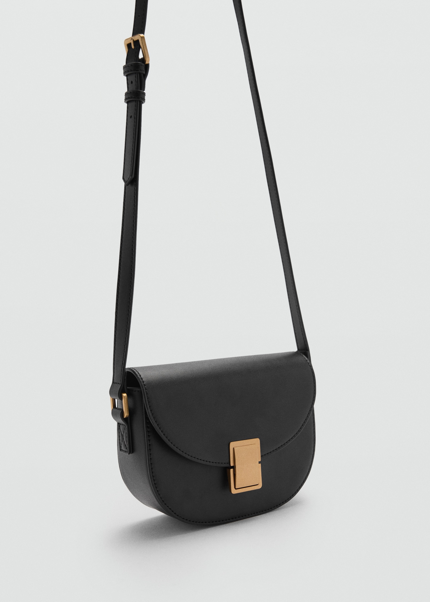 Crossbody bag with metal closure - Medium plane