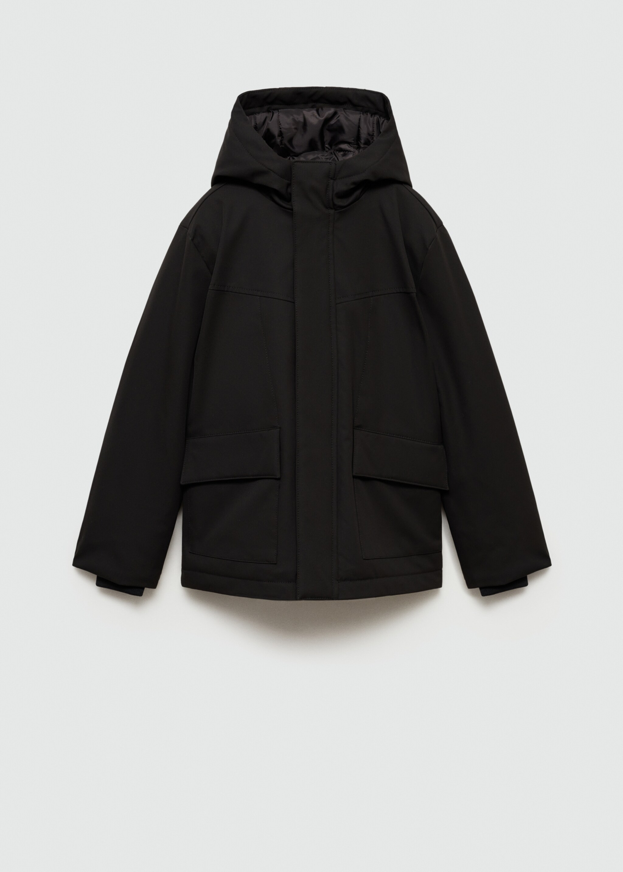 Hooded water-repellent quilted jacket - Article without model