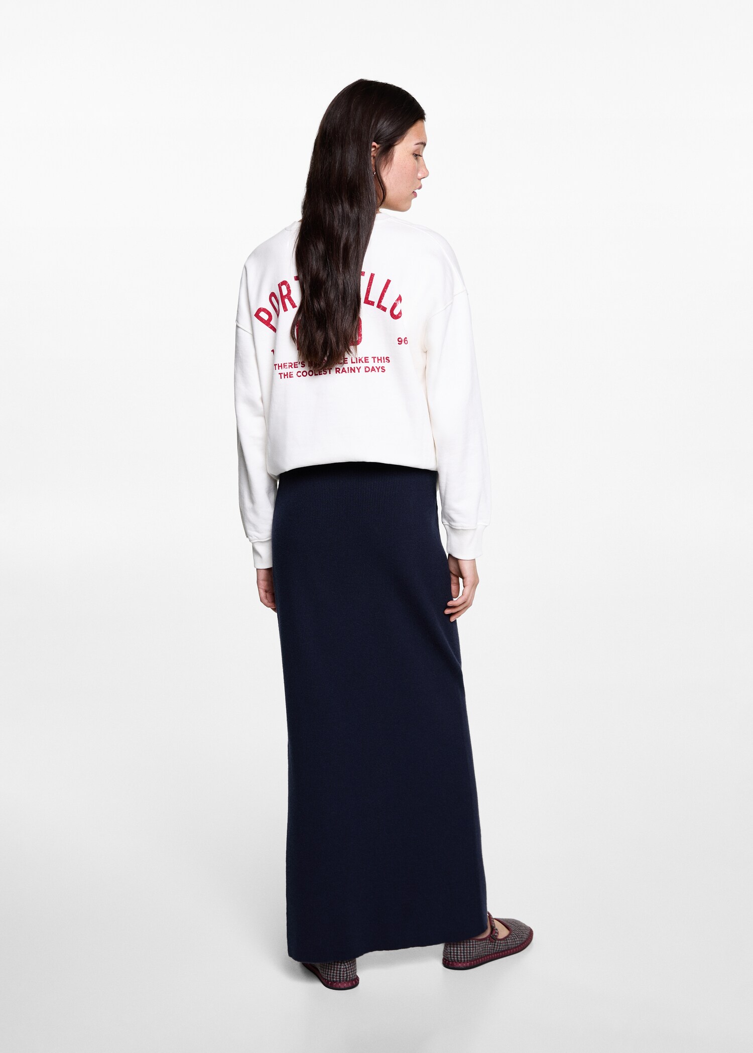 Cable knit skirt - Reverse of the article