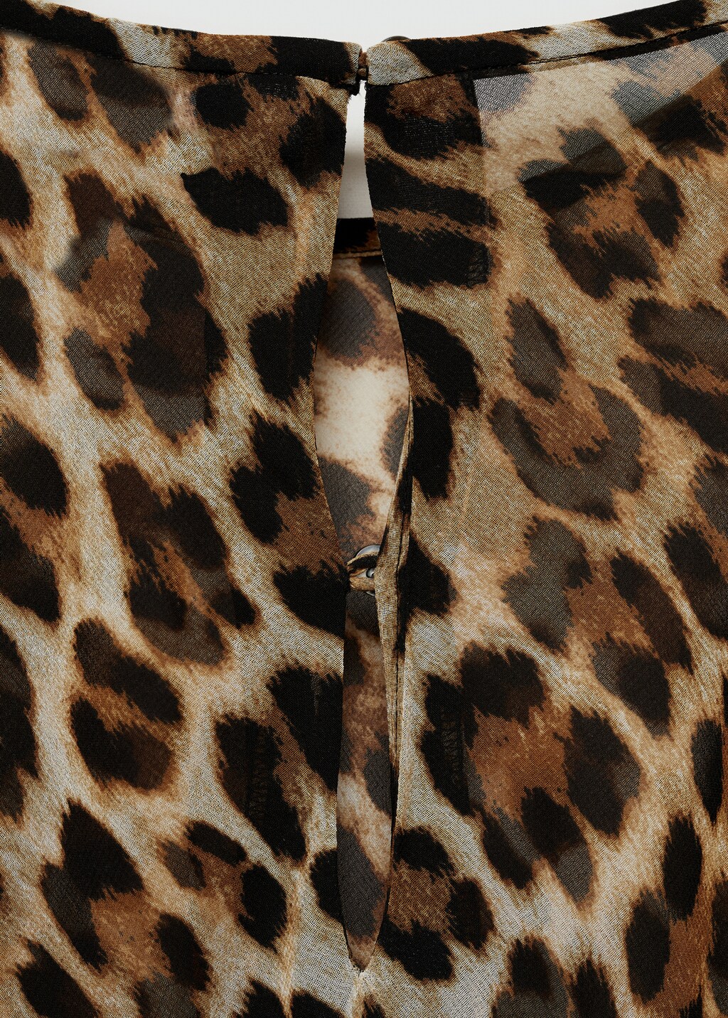 MANGO Blusa estampado leopardo marron G Mujer