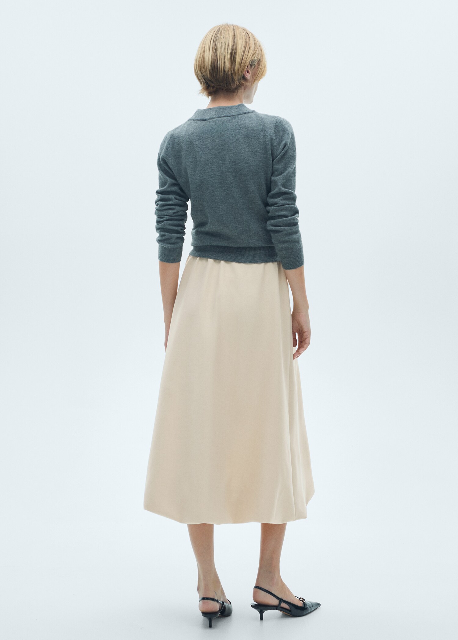 Flared midi-skirt - Reverse of the article