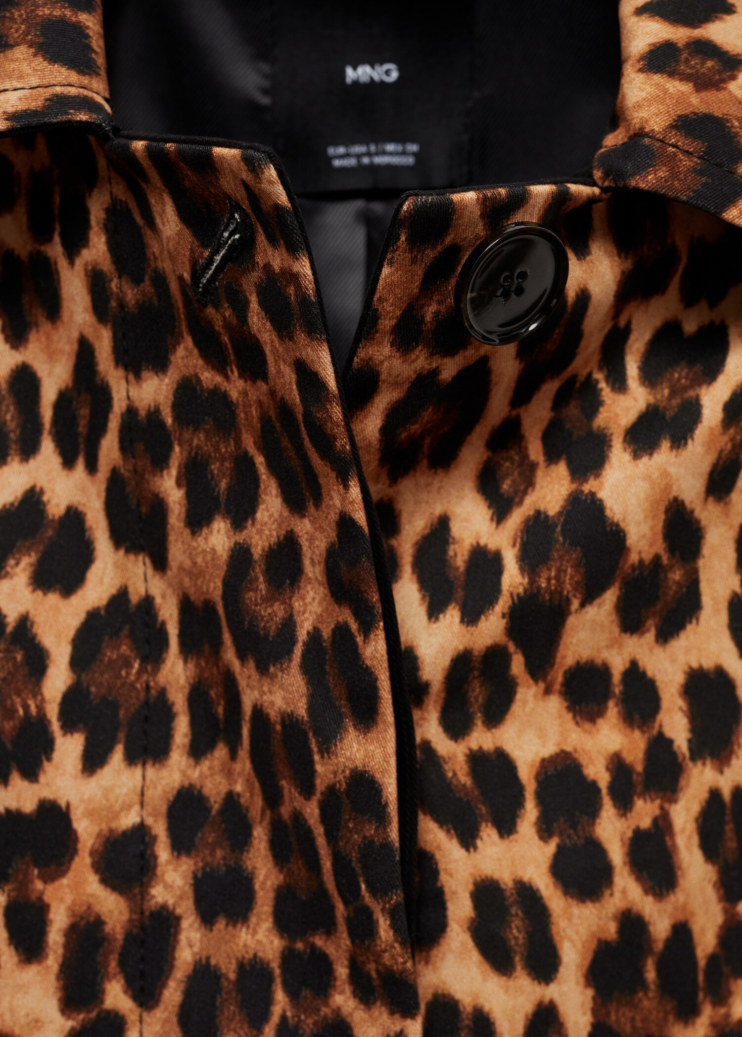 Leopard-print straight-fit coat - Details of the article 8