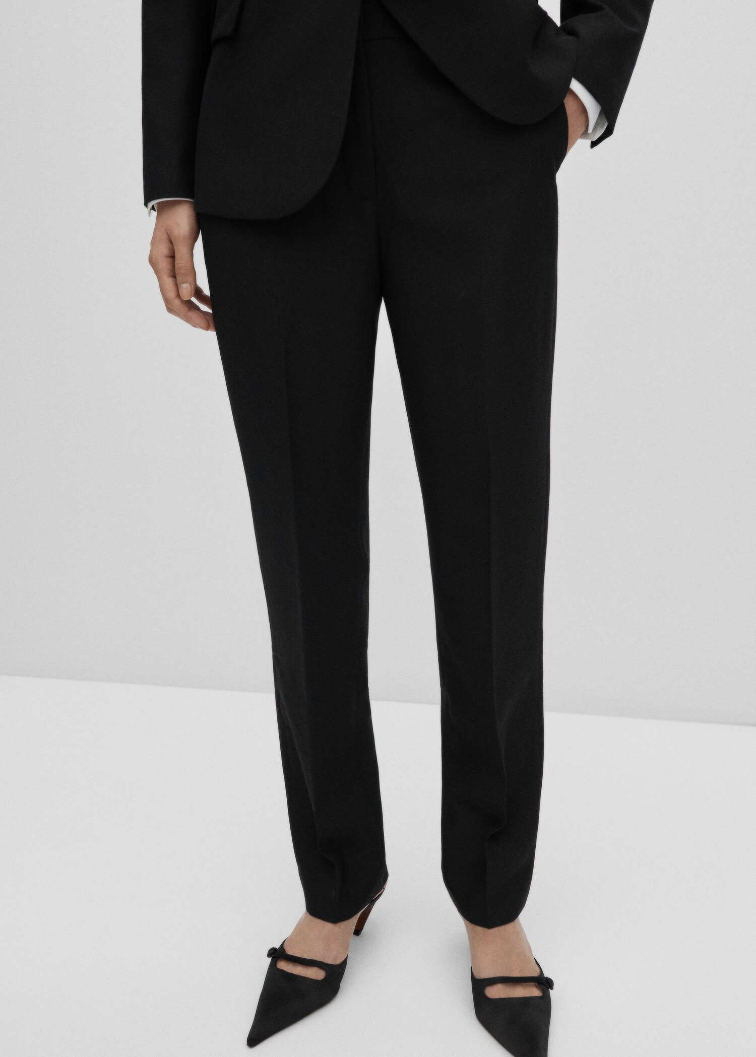 Wool suit trousers - Medium plane