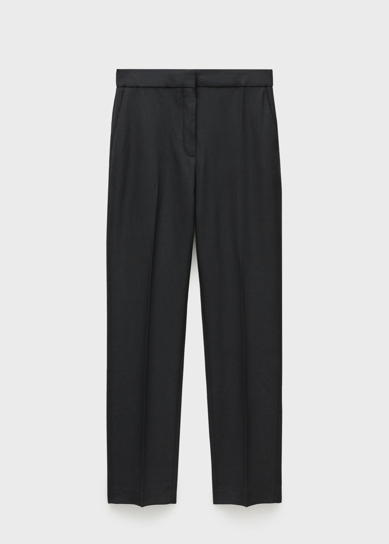 Pantalón Traje Mango Pantalones Negros Mujer Pantalón Traje Lana