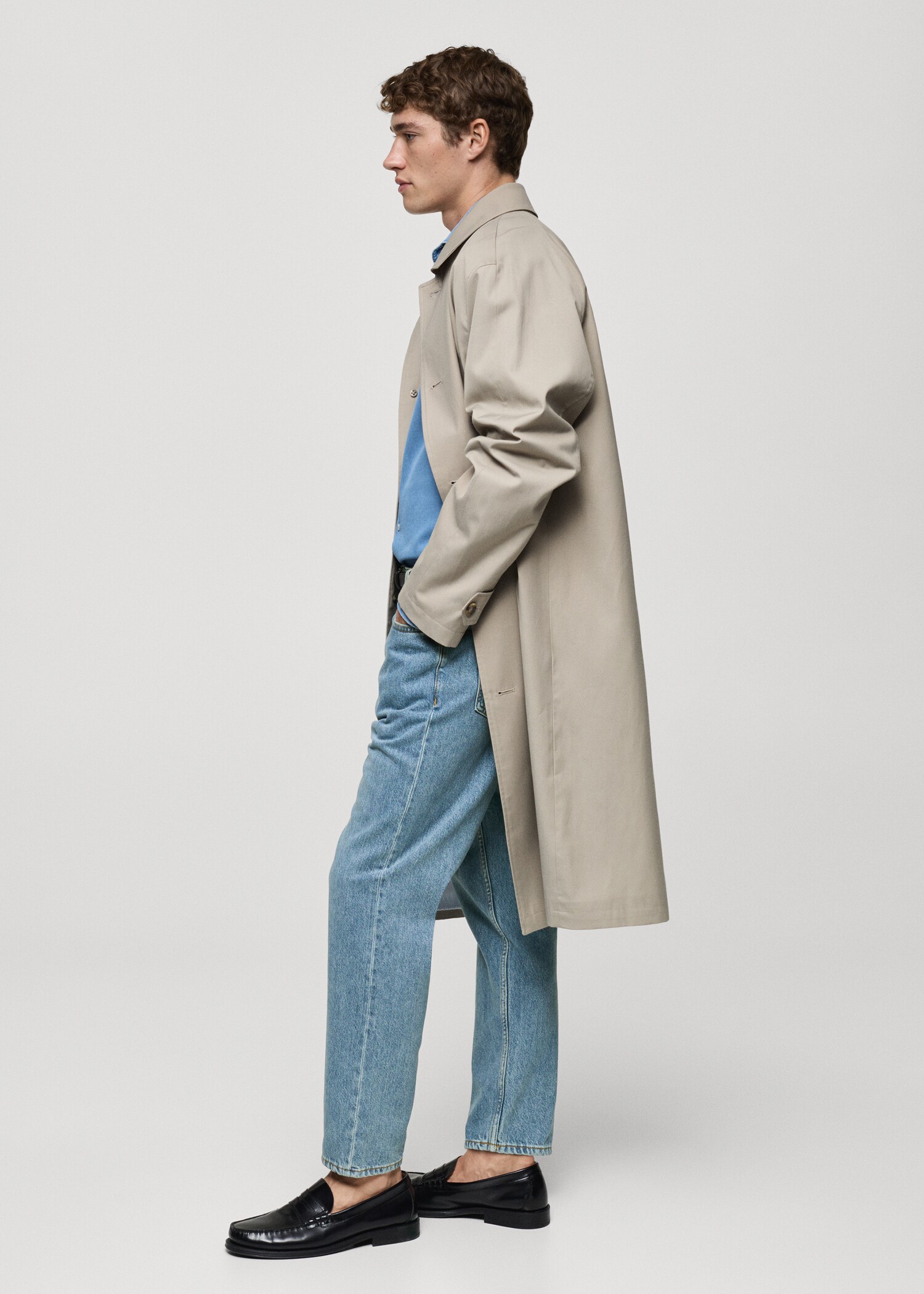 Tapered-fit jeans met lichte wassing - Detail van het artikel 2