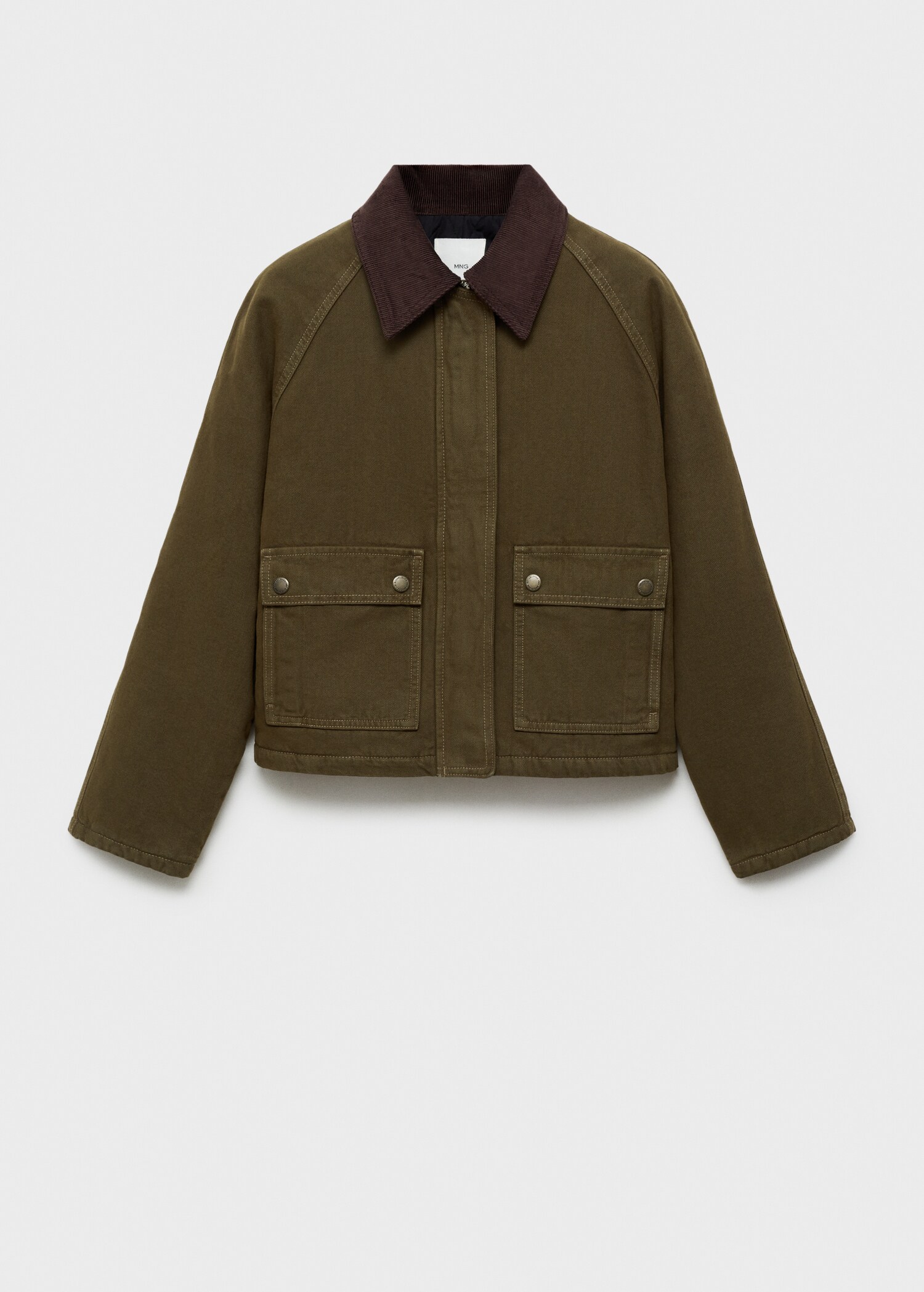 Denim parka with contrasting collar - Article without model