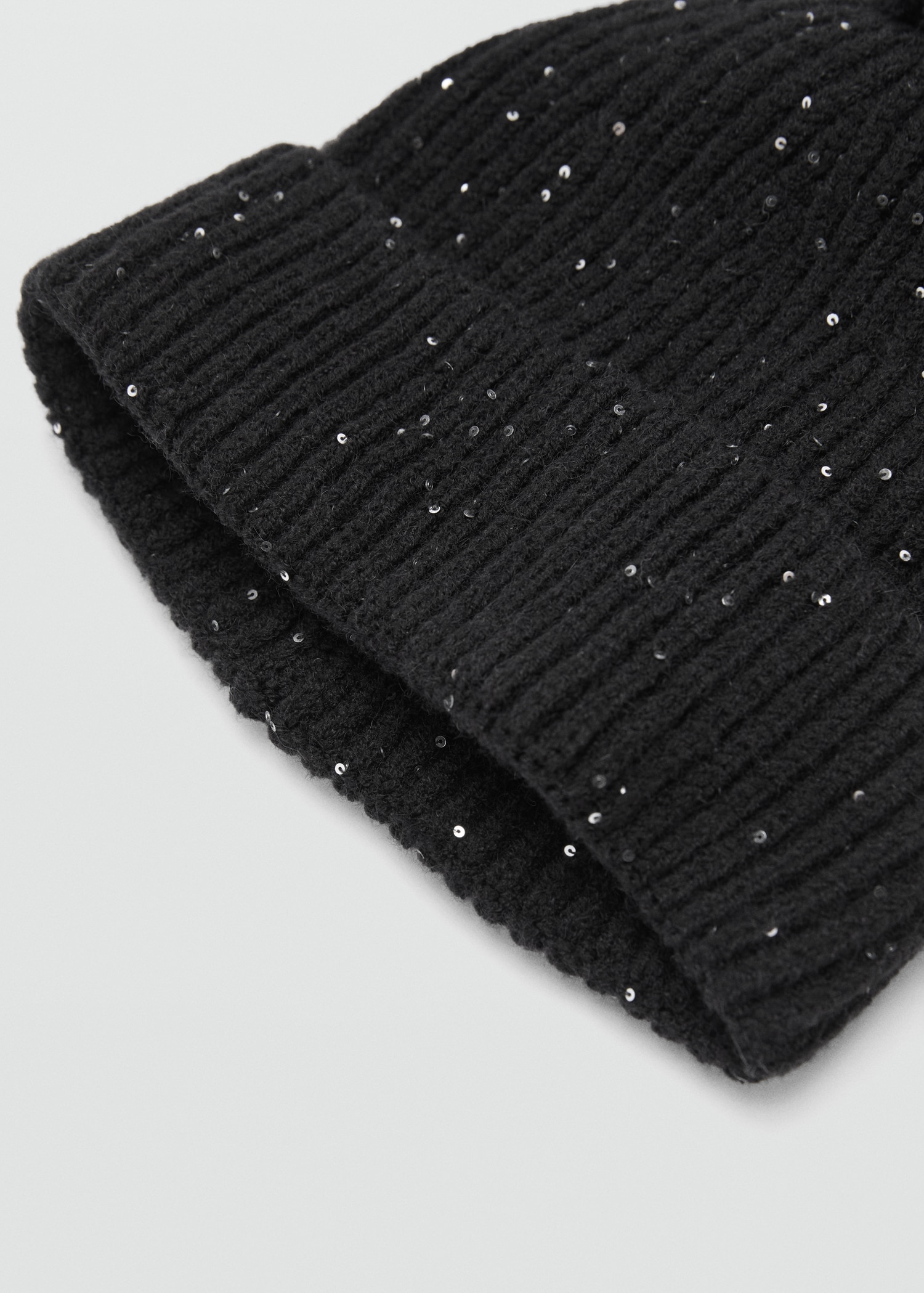 Sequin knitted hat - Medium plane