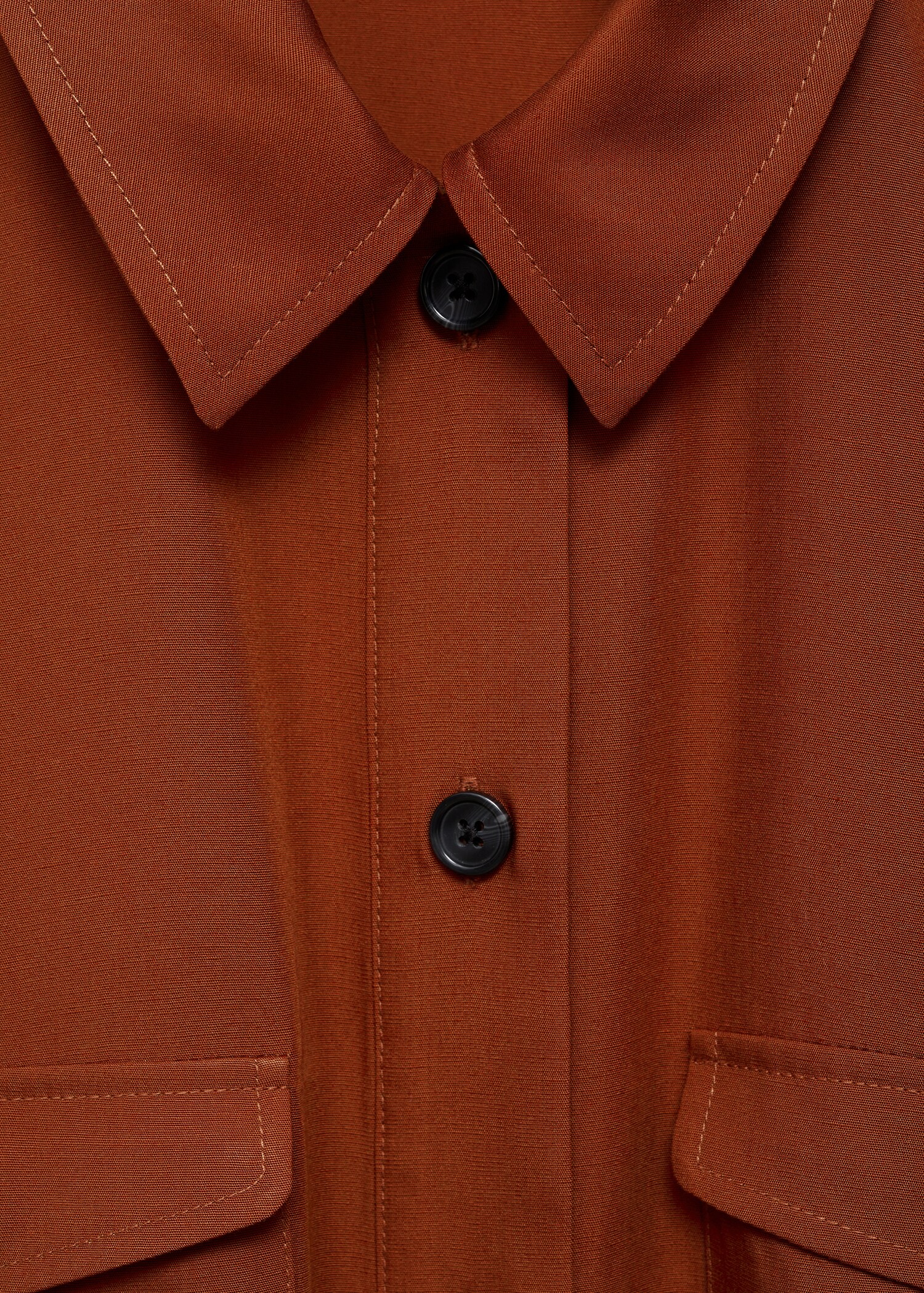 Lyocell shirt dress with bow - Details of the article 8