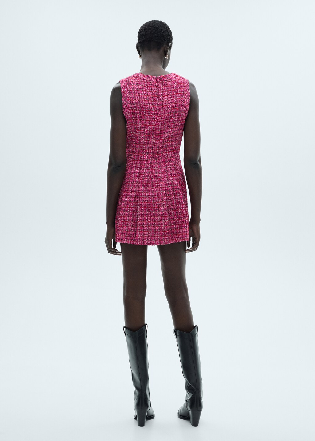 Robe evasee tweed