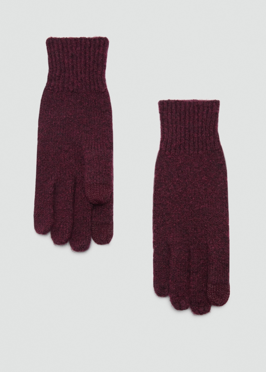 Burgundy knit gloves discount