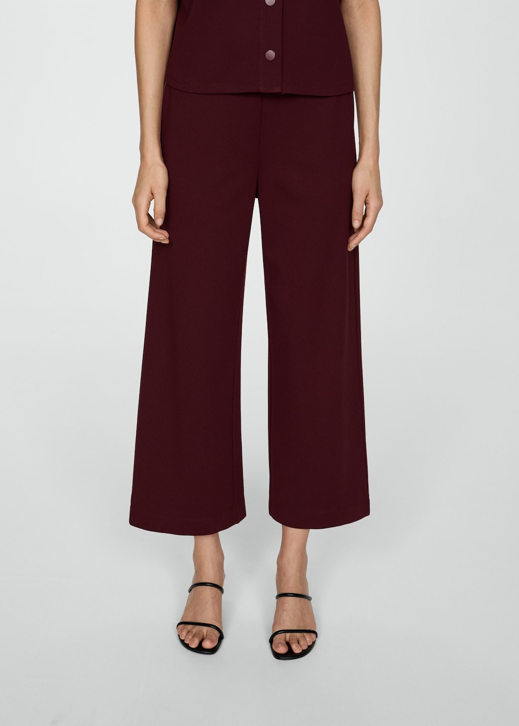 Mango Knitted culotte trousers