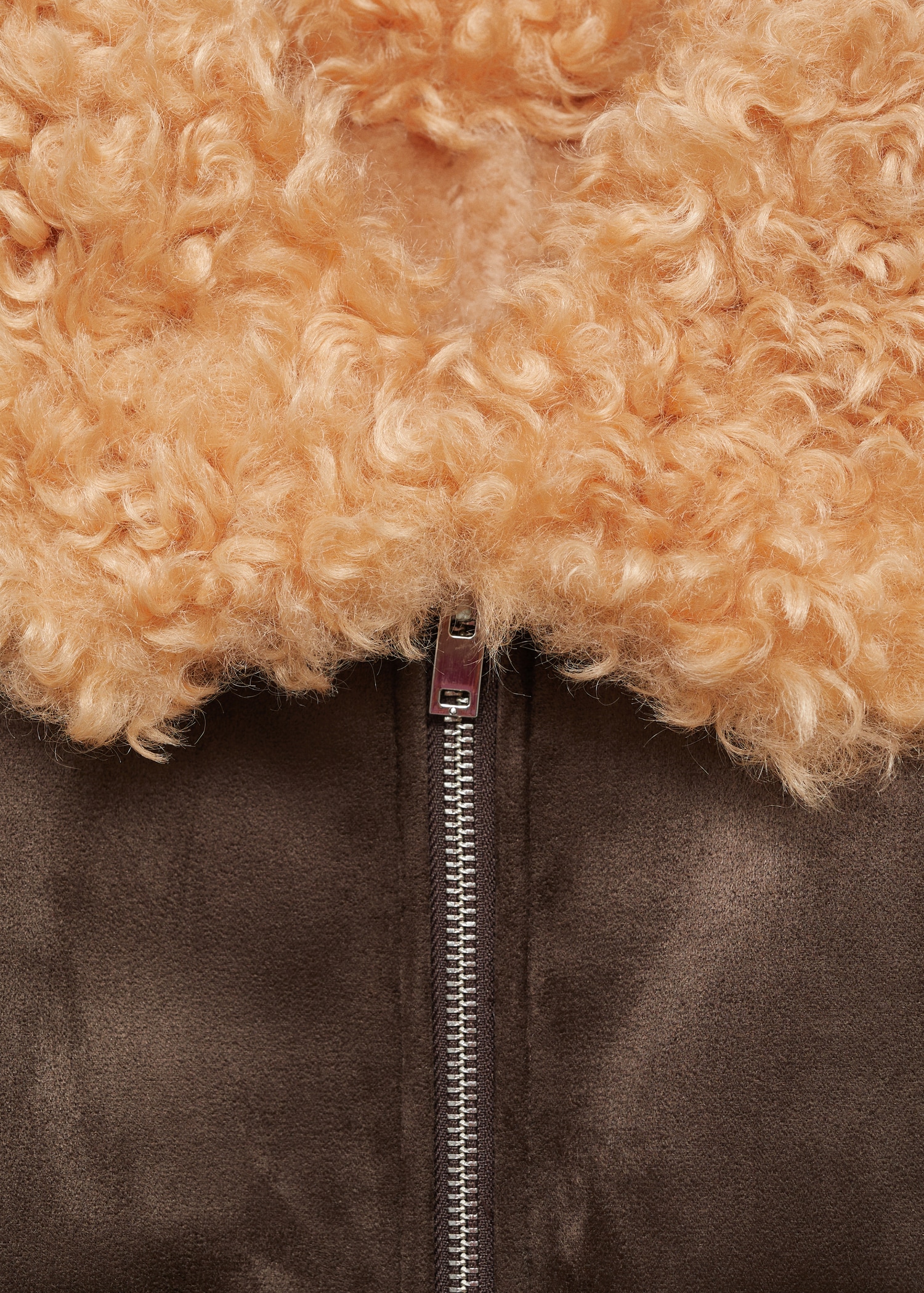 Suede-effect jacket with fleece collar - Details of the article 8