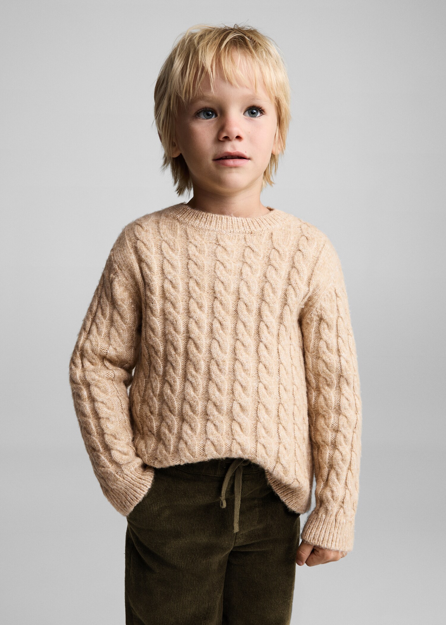 Lined corduroy trousers - Medium plane