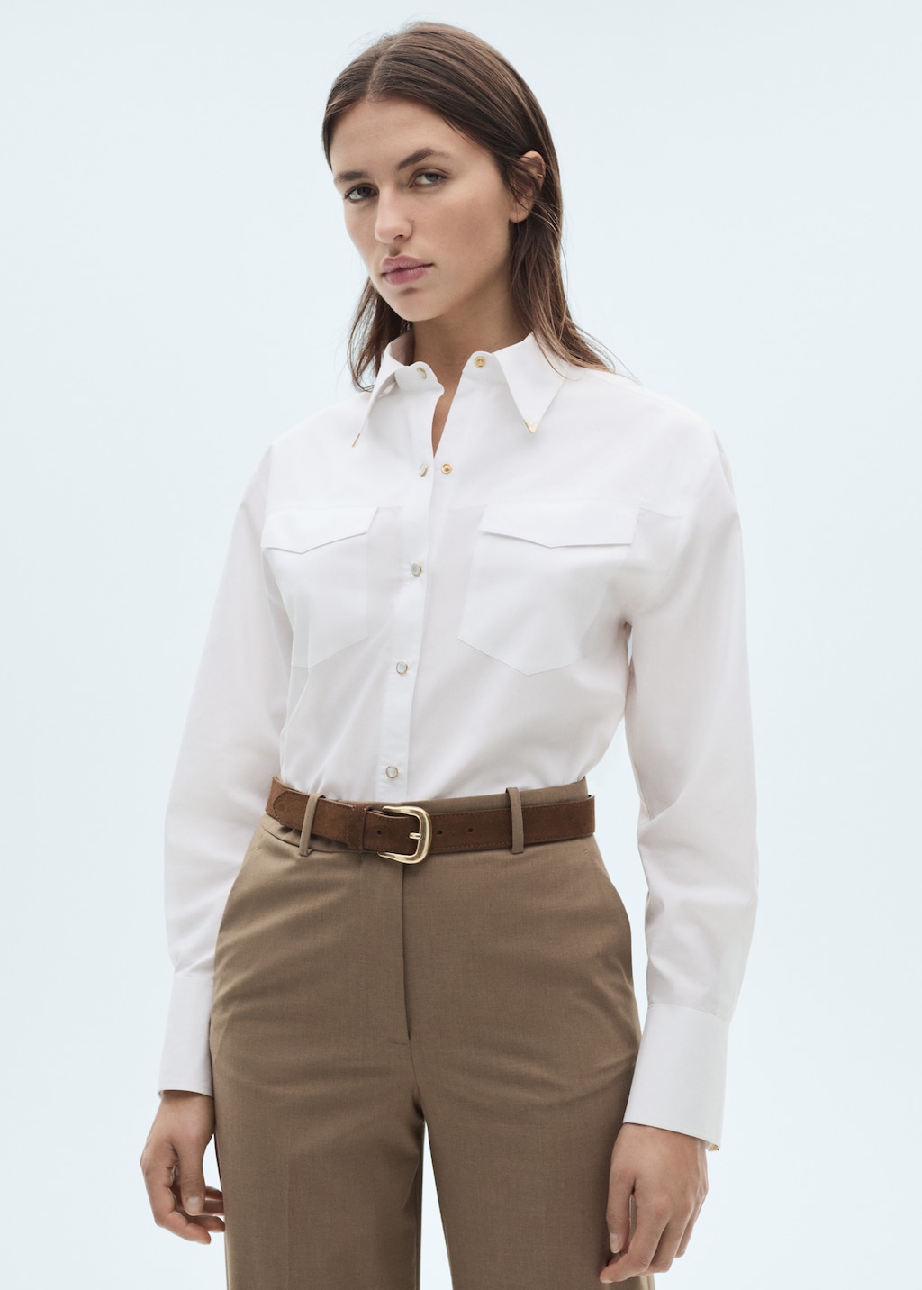 Metallic dress shirt hot sale