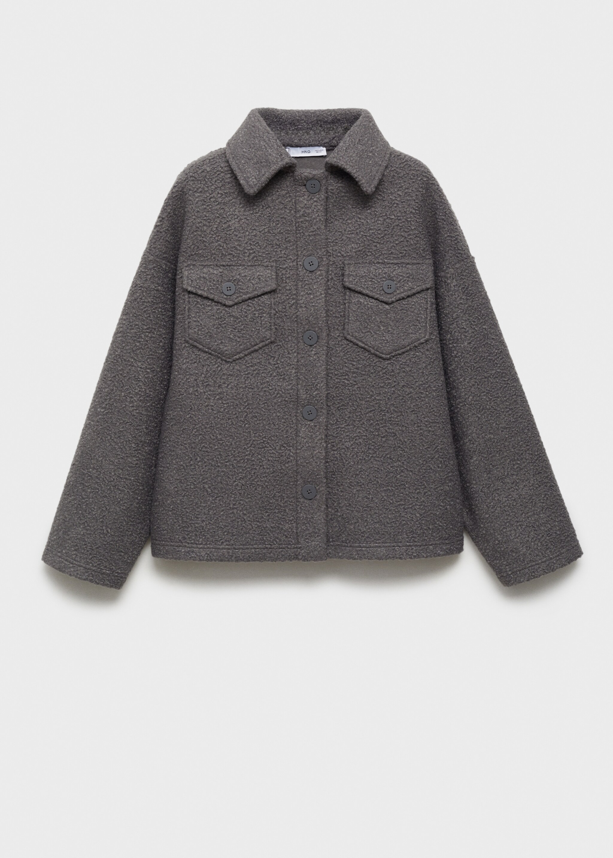 Veste tissu bouclette poches - Article sans modèle
