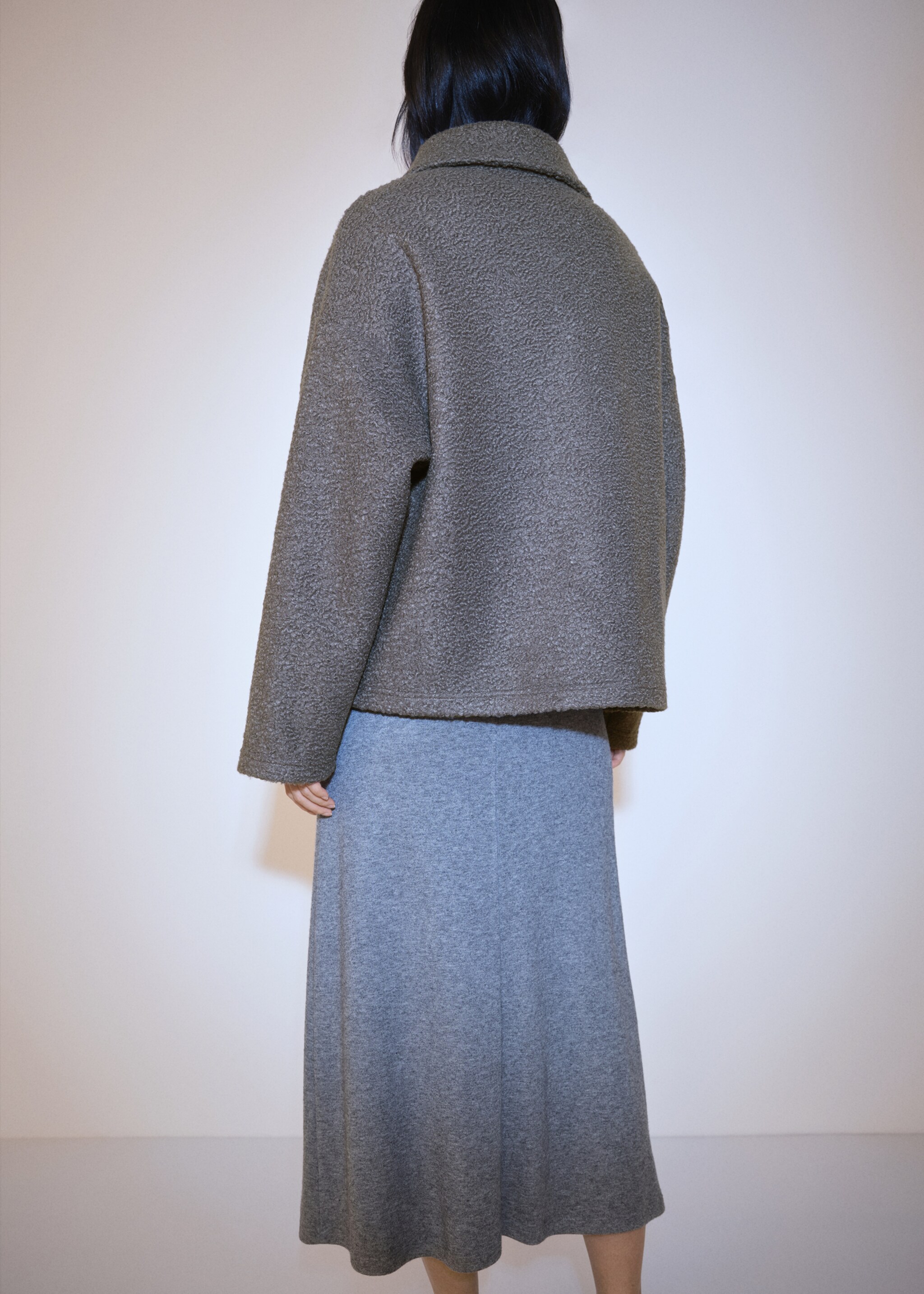 Veste tissu bouclette poches - Verso de l’article