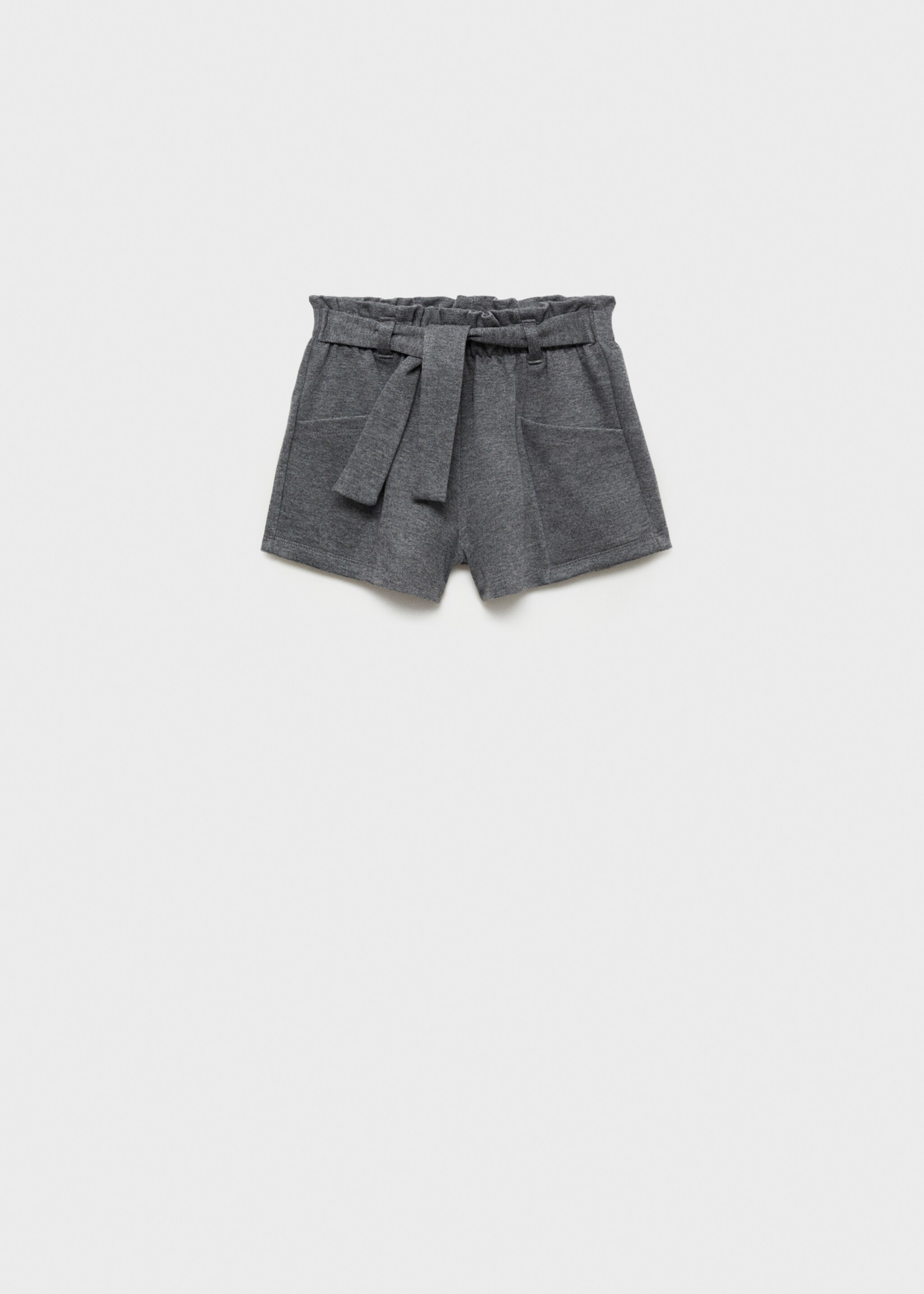 Paperbag shorts with bow - Article without model, Charcoal. Ref: 77057685-00.