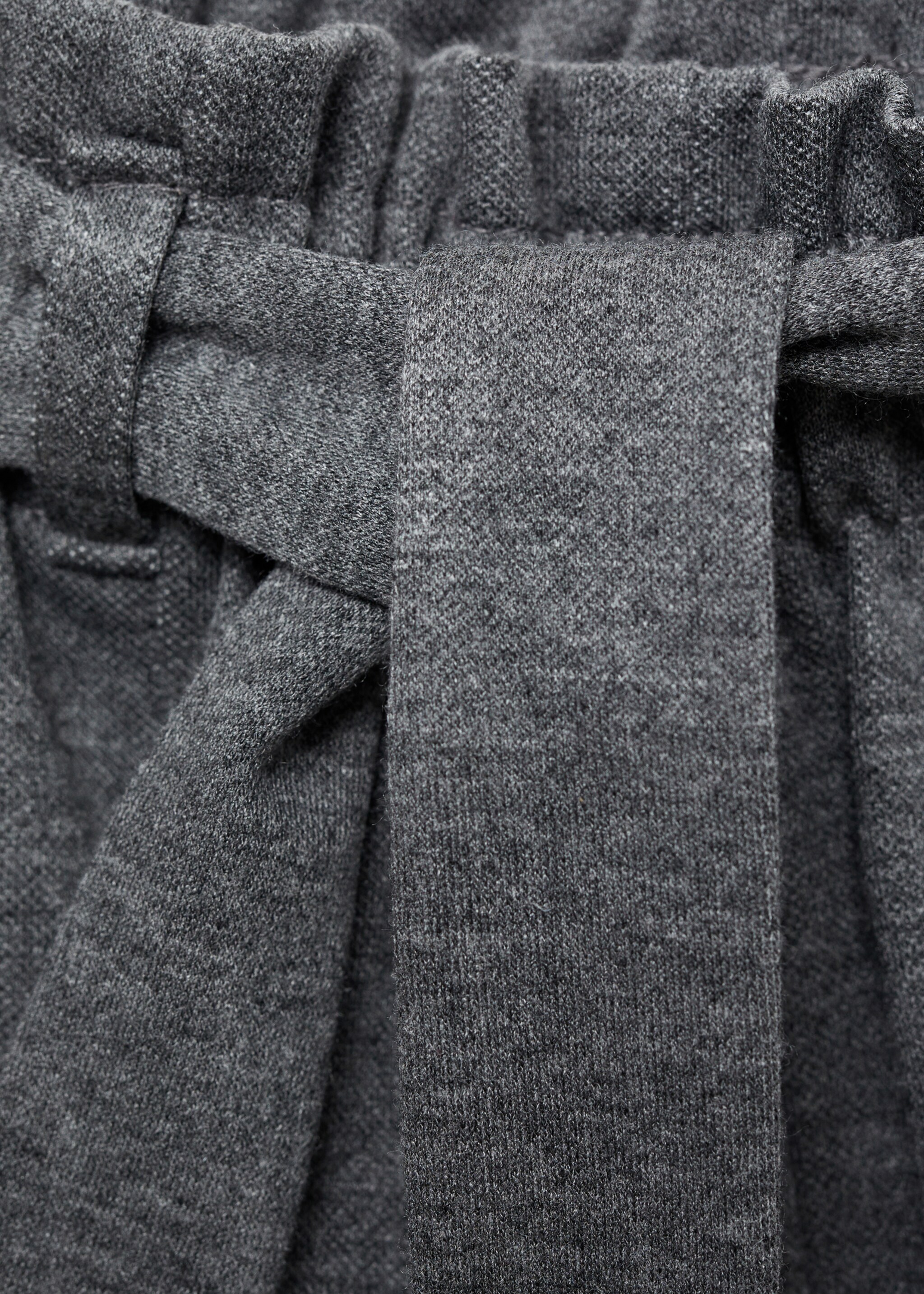 Paperbag shorts with bow - Details of the article 0, Charcoal. Ref: 77057685-00.