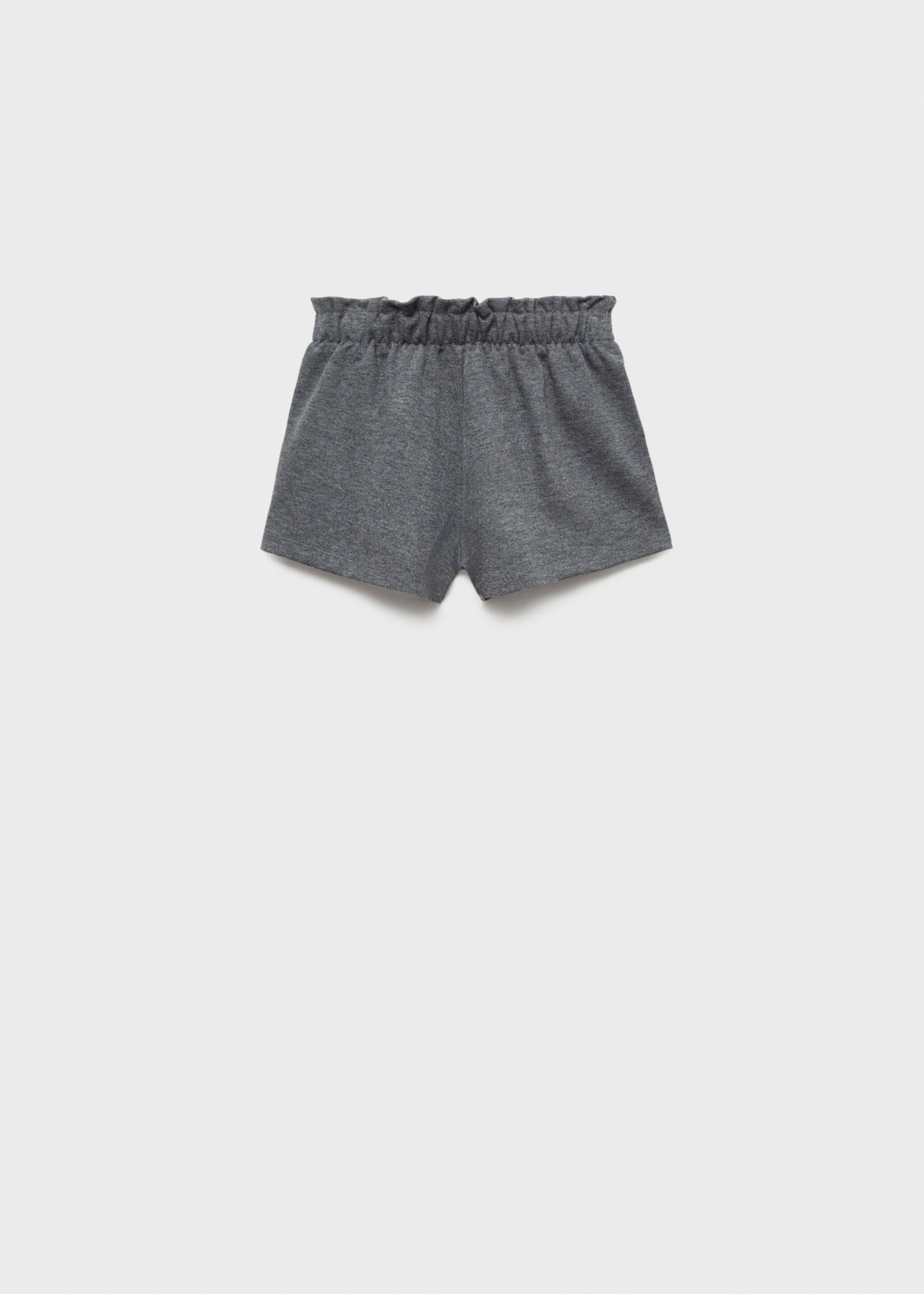 Paperbag shorts with bow - Reverse of the article, Charcoal. Ref: 77057685-00.