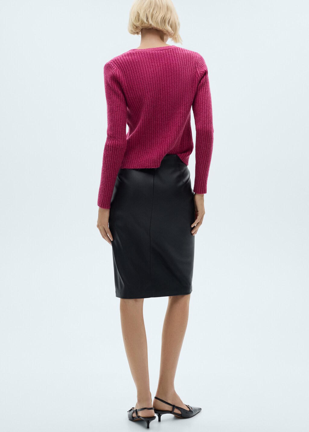 Knitted cardigan with metallic buttons - image 3