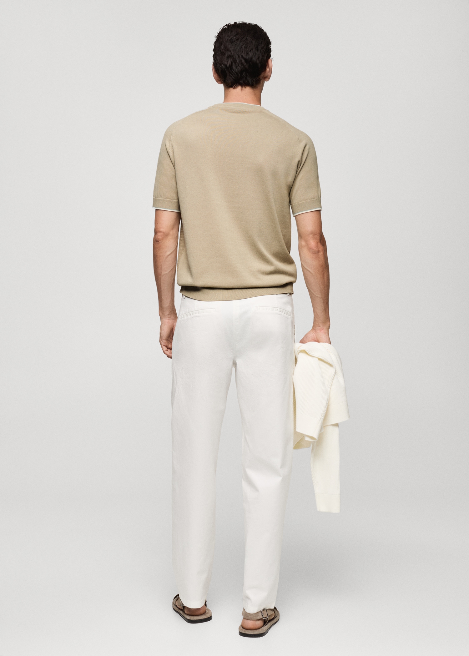 T-shirt de malha fina com estrutura - Verso do artigo