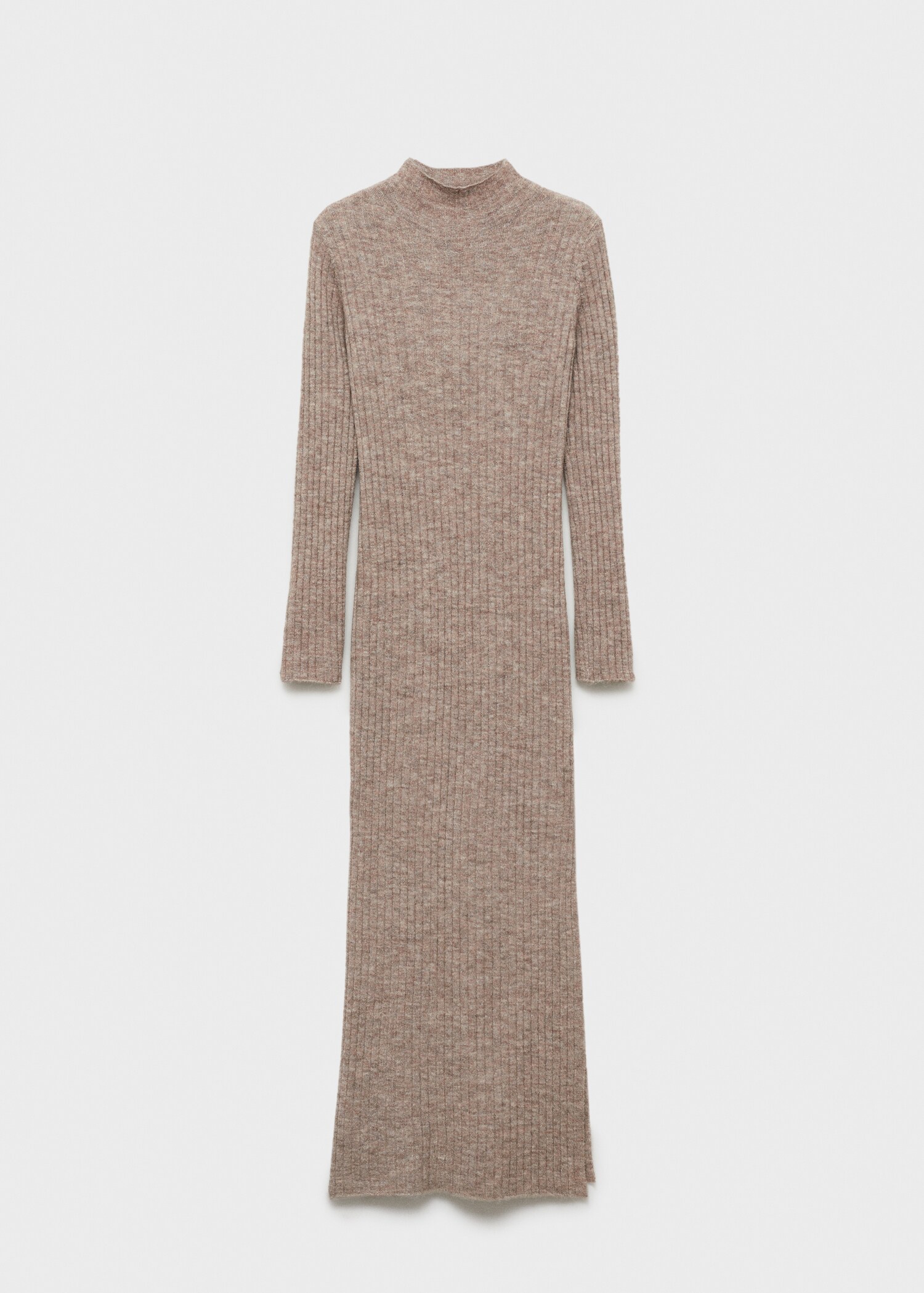 Ribbed knit dress with opening - Article without model