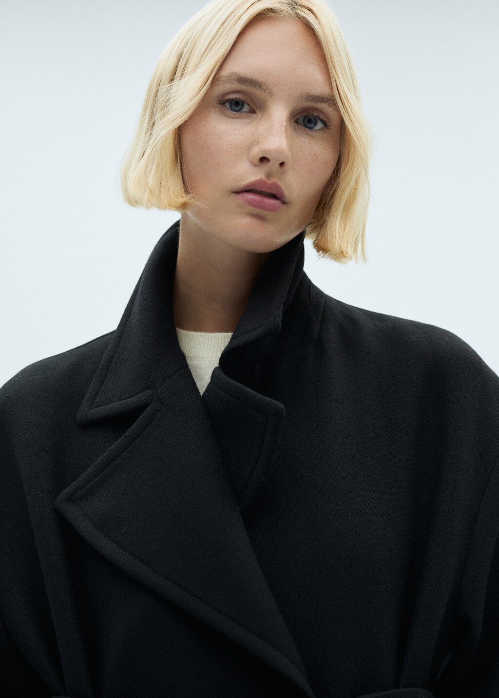 Mango lapels structured coat deals