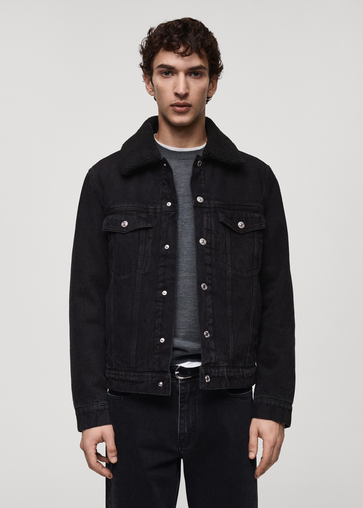 Denim jacket with fleece lining - Medium plane