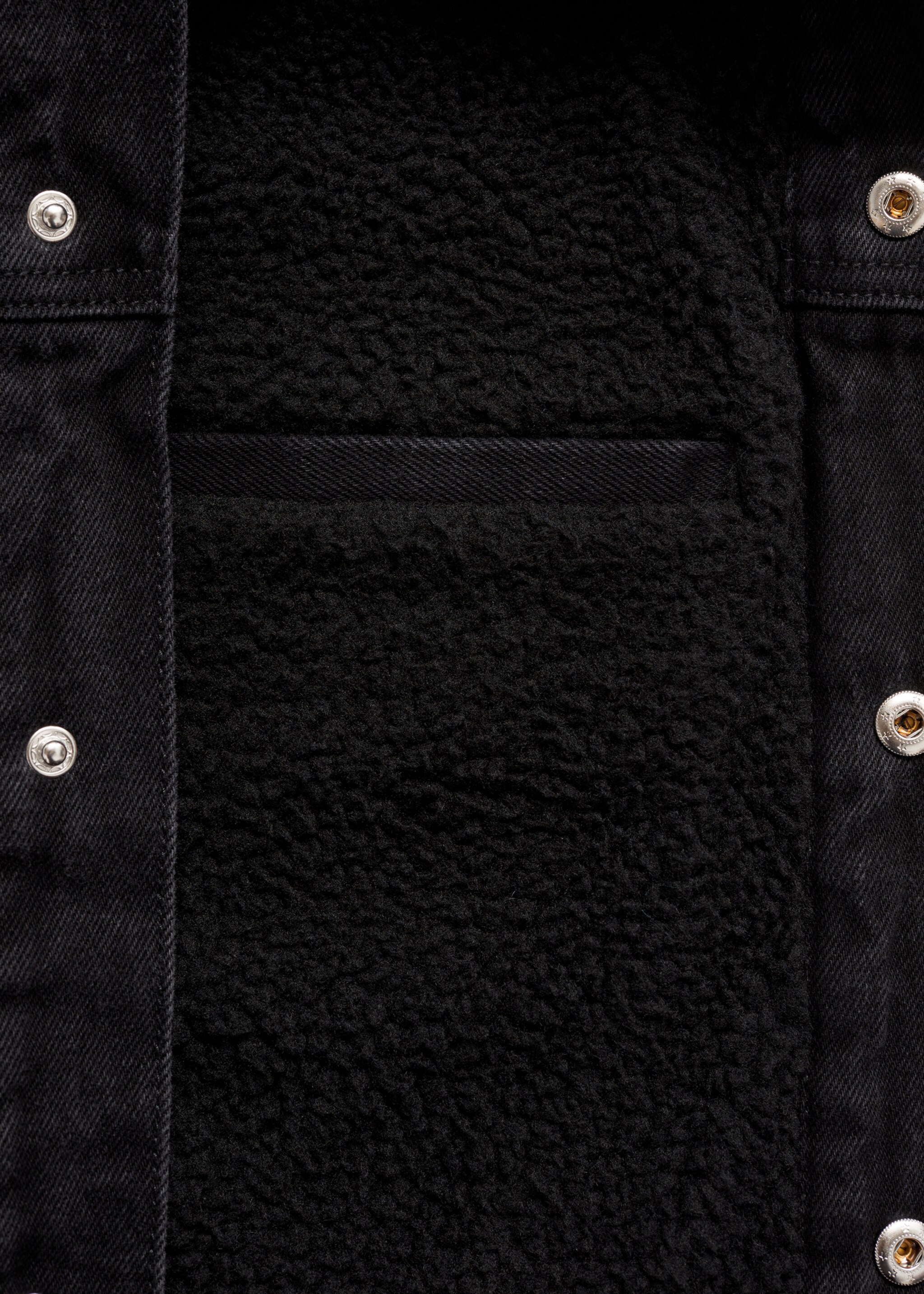 Blouson en jean doublure imitation mouton retourné - Détail de l'article 0