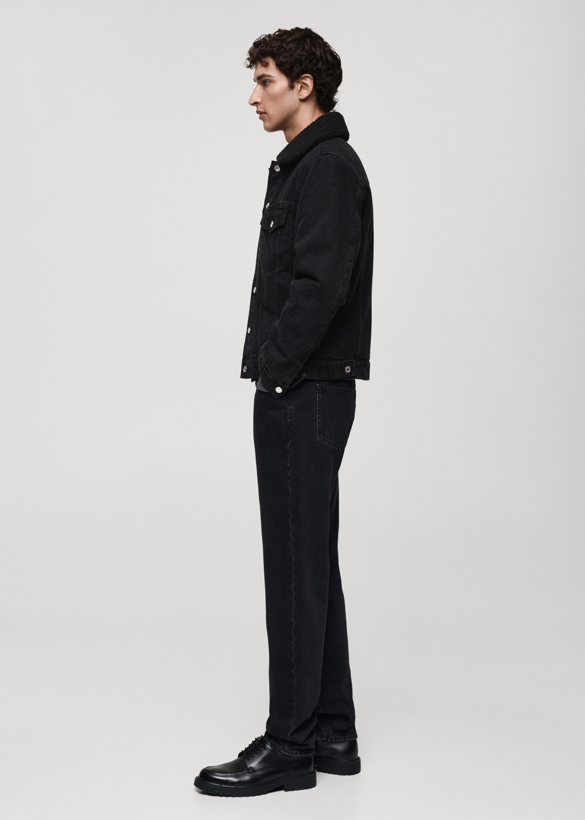 Blouson en jean doublure imitation mouton retourné - Détail de l'article 2