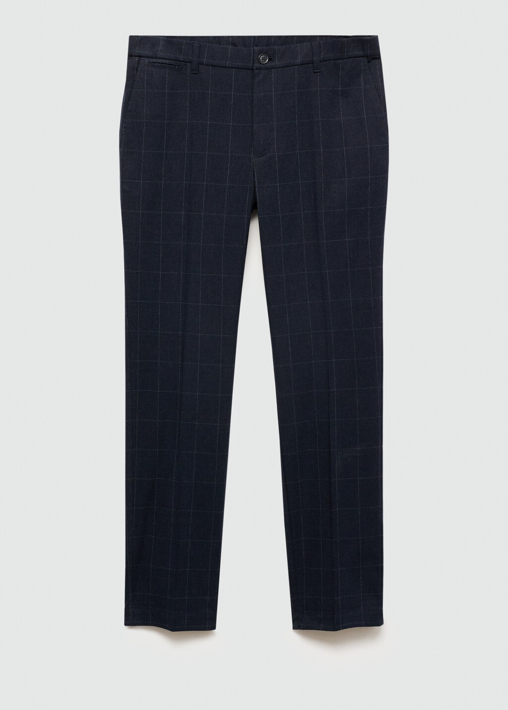 Checked slim fit trousers best sale