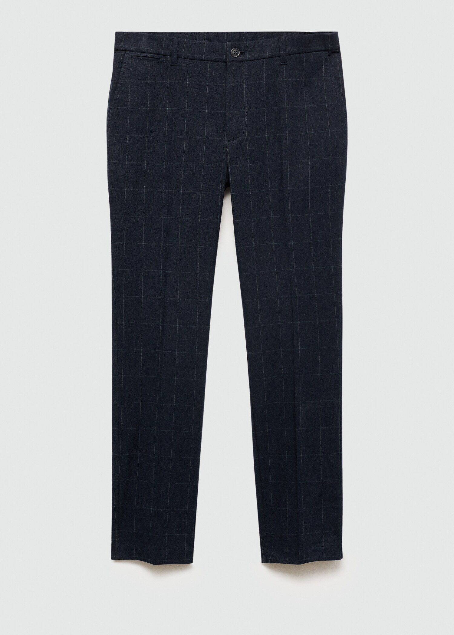 Slim fit checked cotton trousers - Article without model