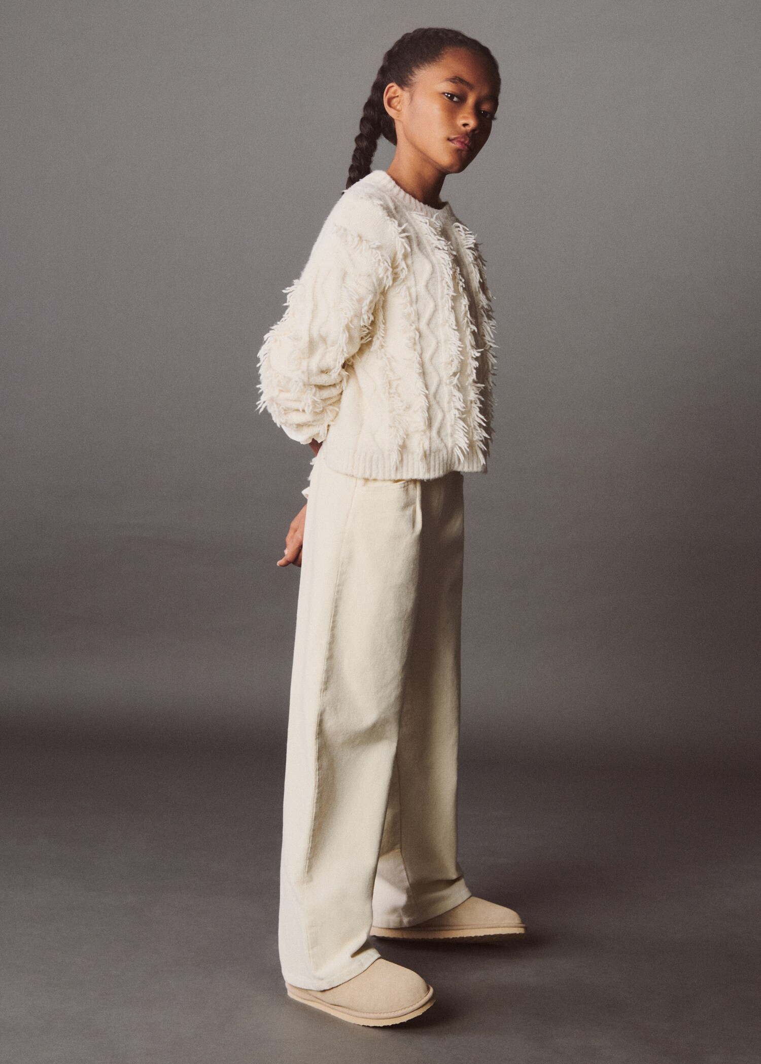 Pantalon style jupe-culotte velours côtelé - Détail de l'article 7