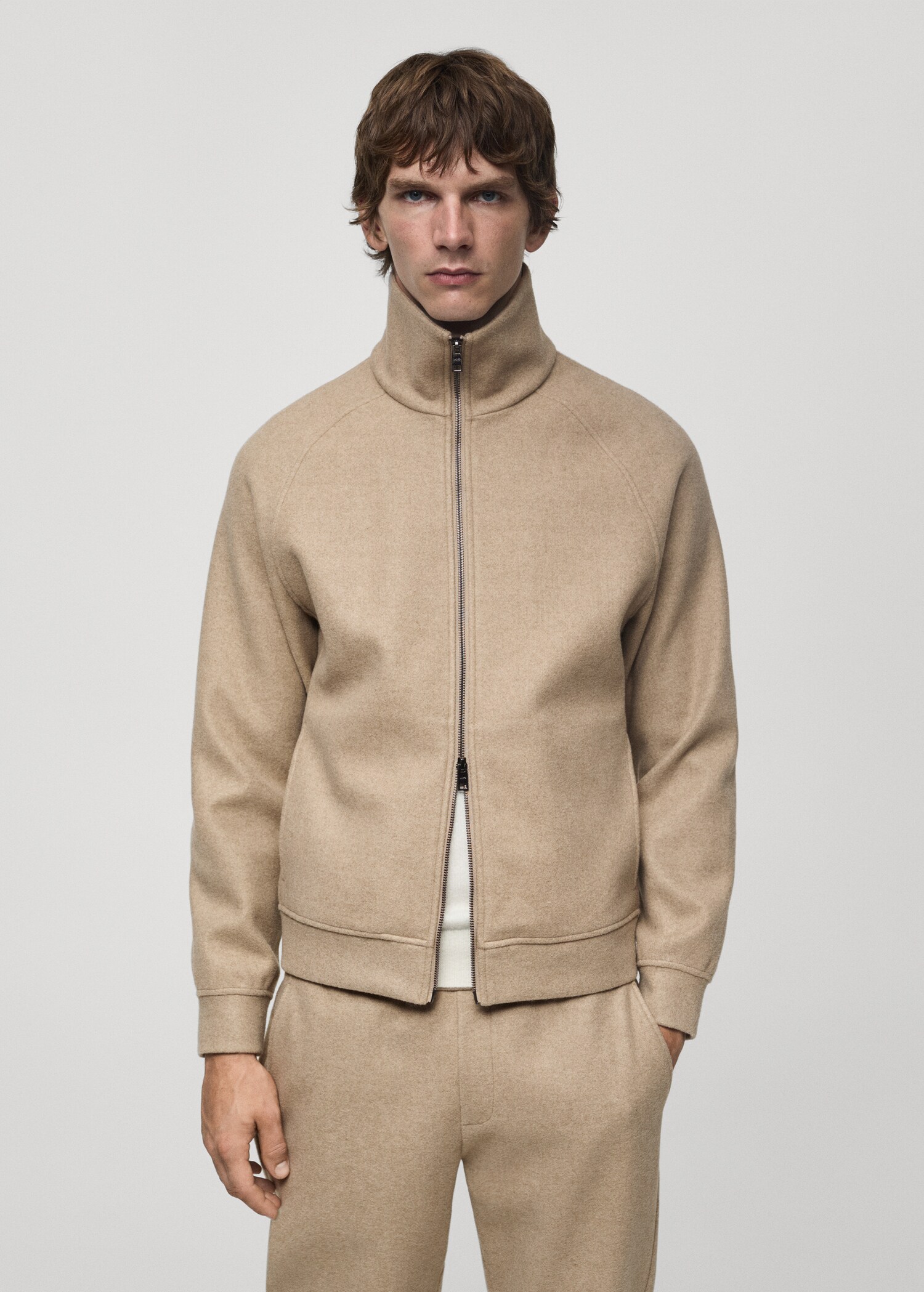 Regular-fit jacket with zip - Medium plane