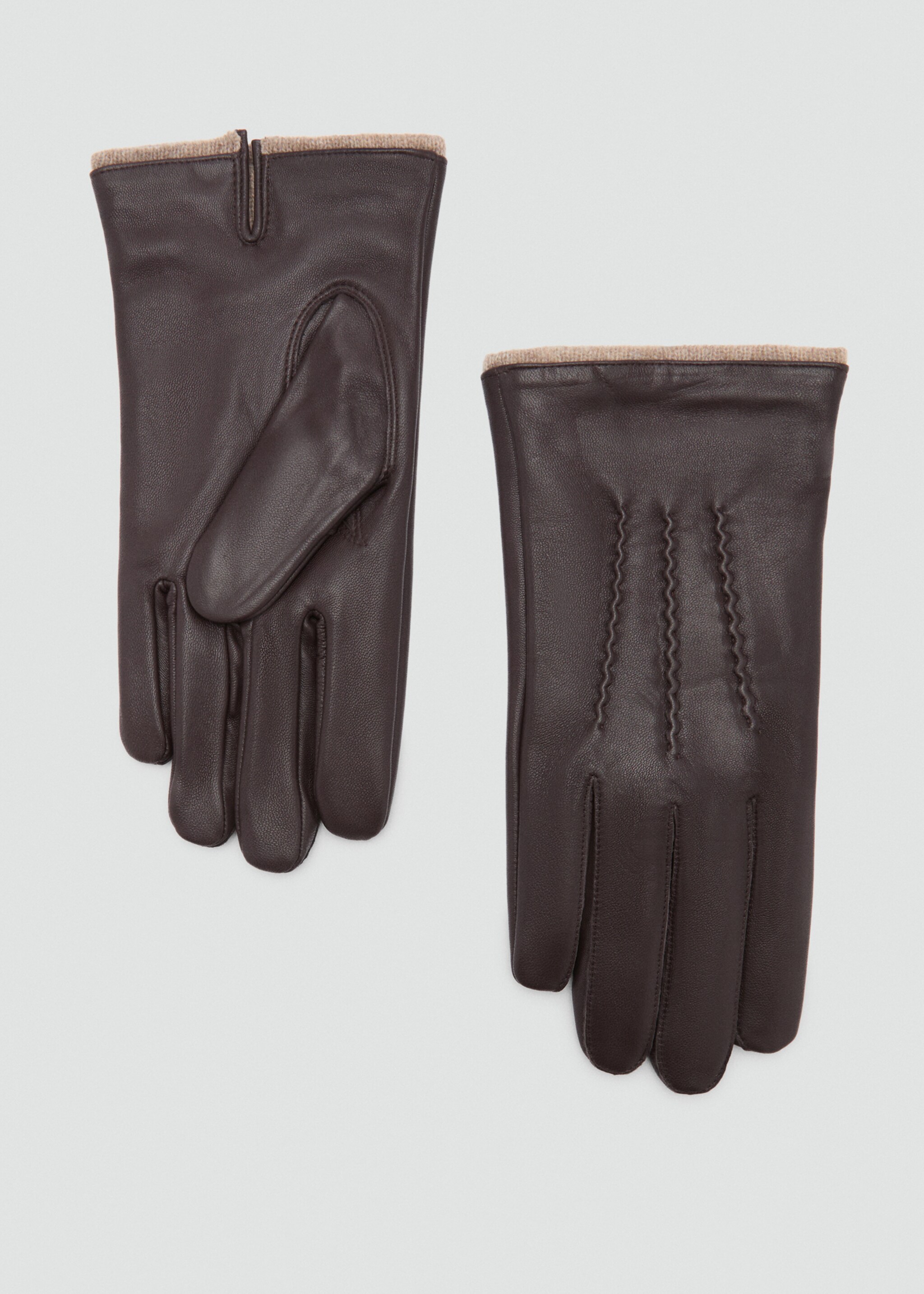 Handschoenen 100% leer met stikseldetail - Artikel zonder model