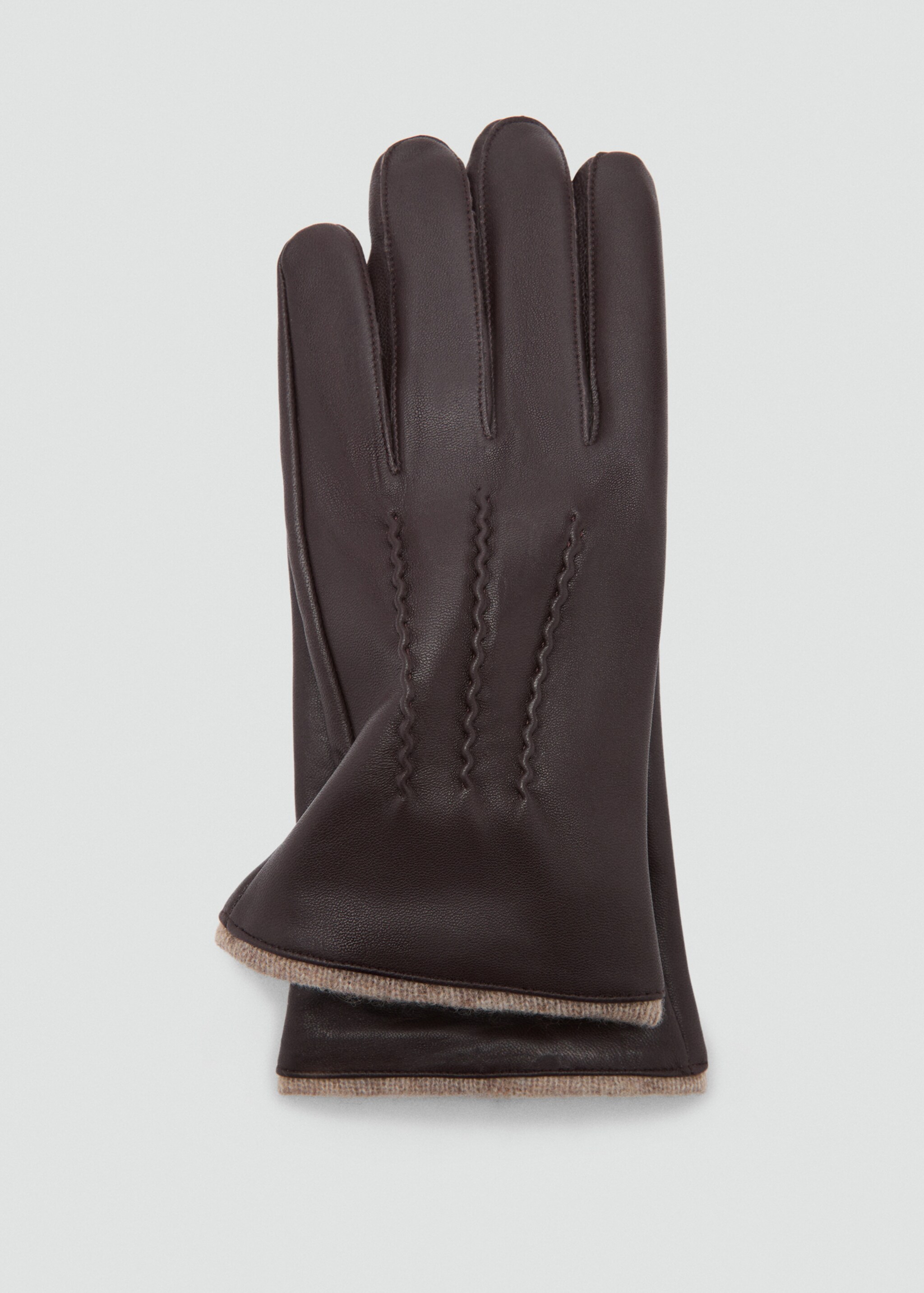 Handschoenen 100% leer met stikseldetail - Detail van het artikel 1