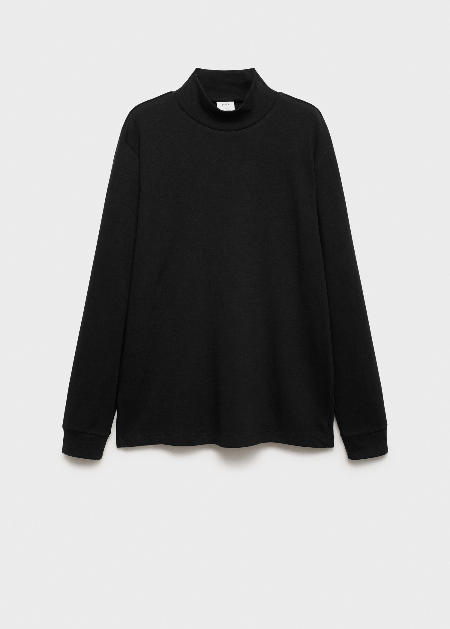 Cotton t-shirt with perkins neck - Article without model