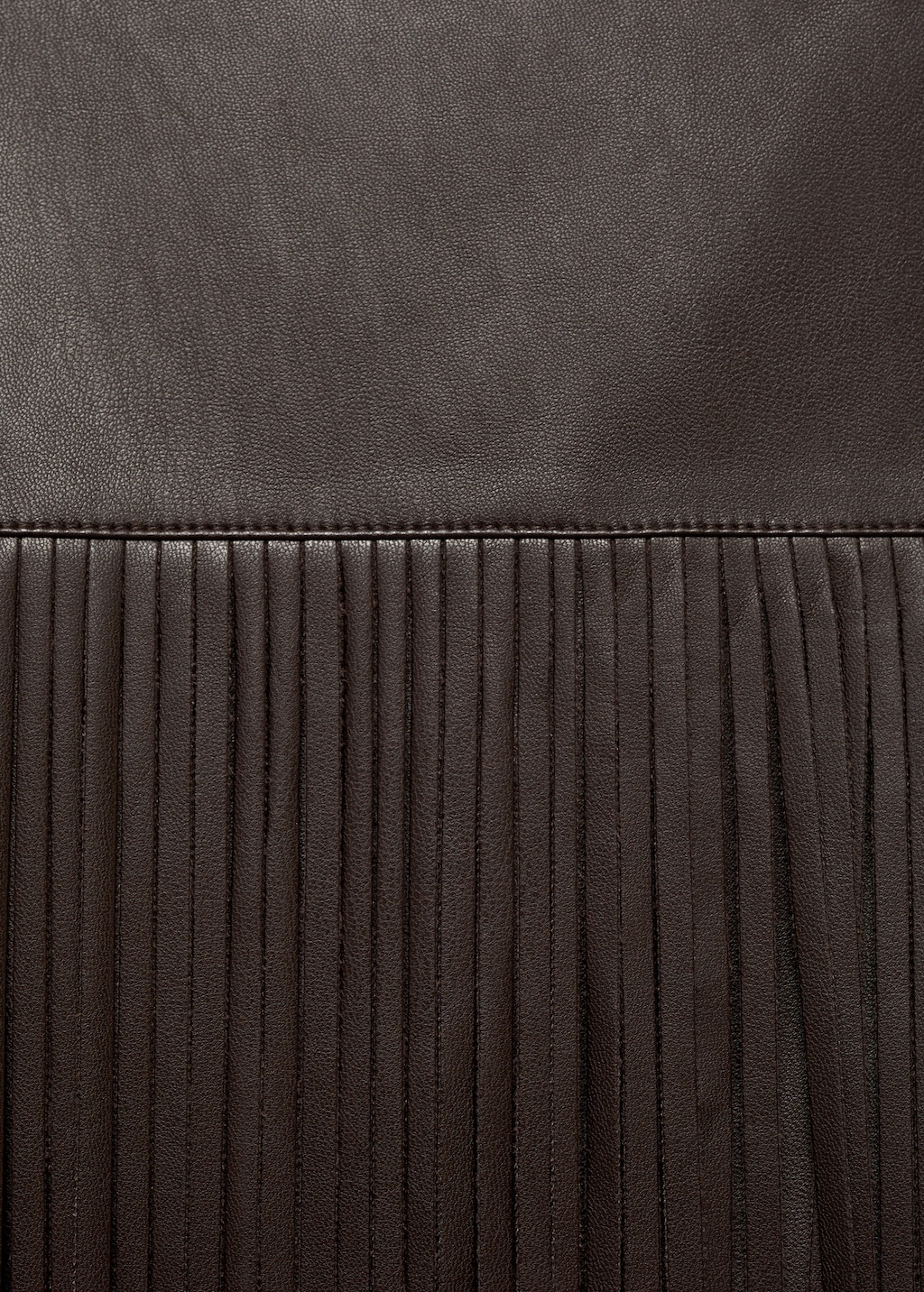 Faux leather fringe skirt