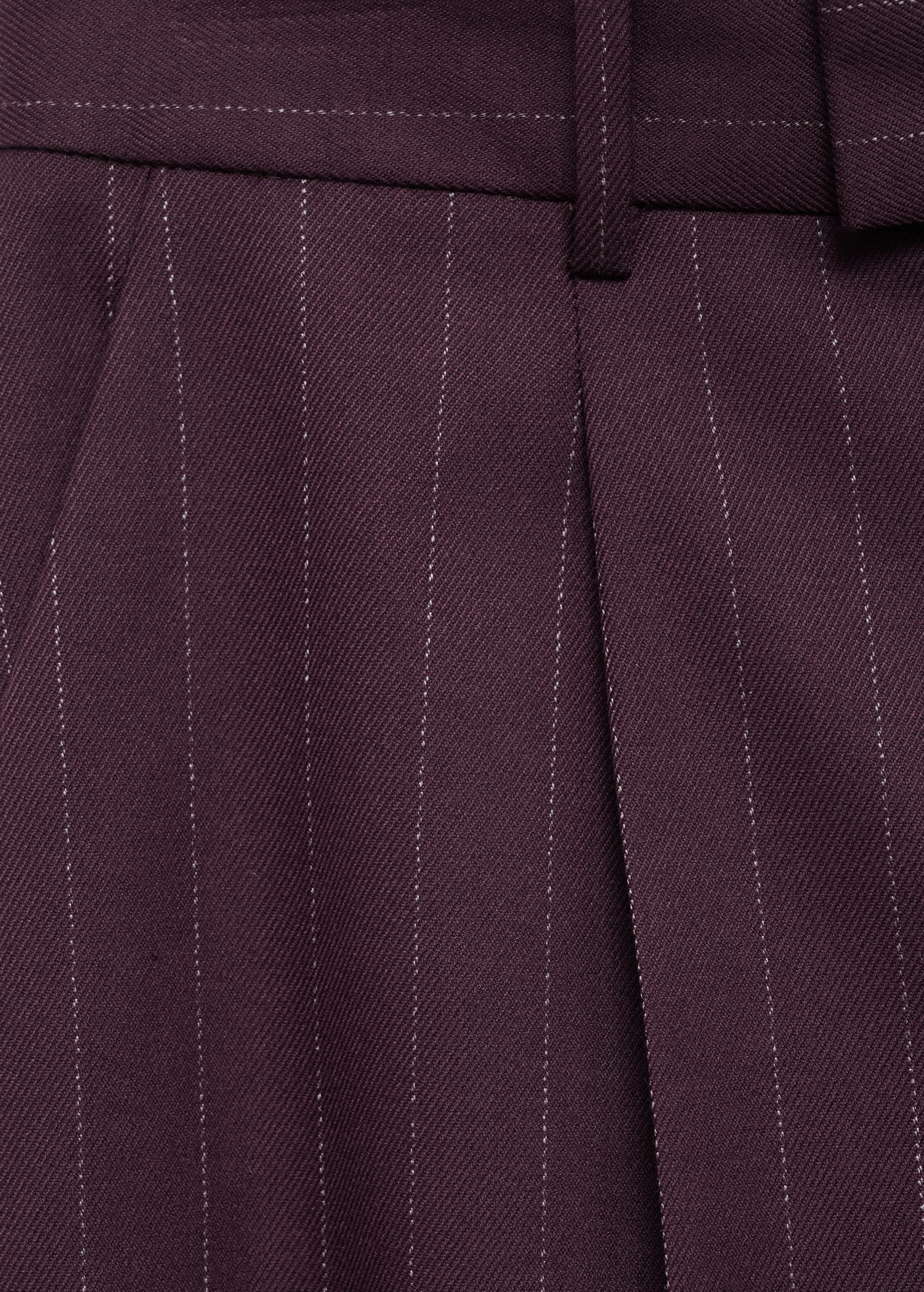 Pinstripe pleated trousers - Details of the article 0