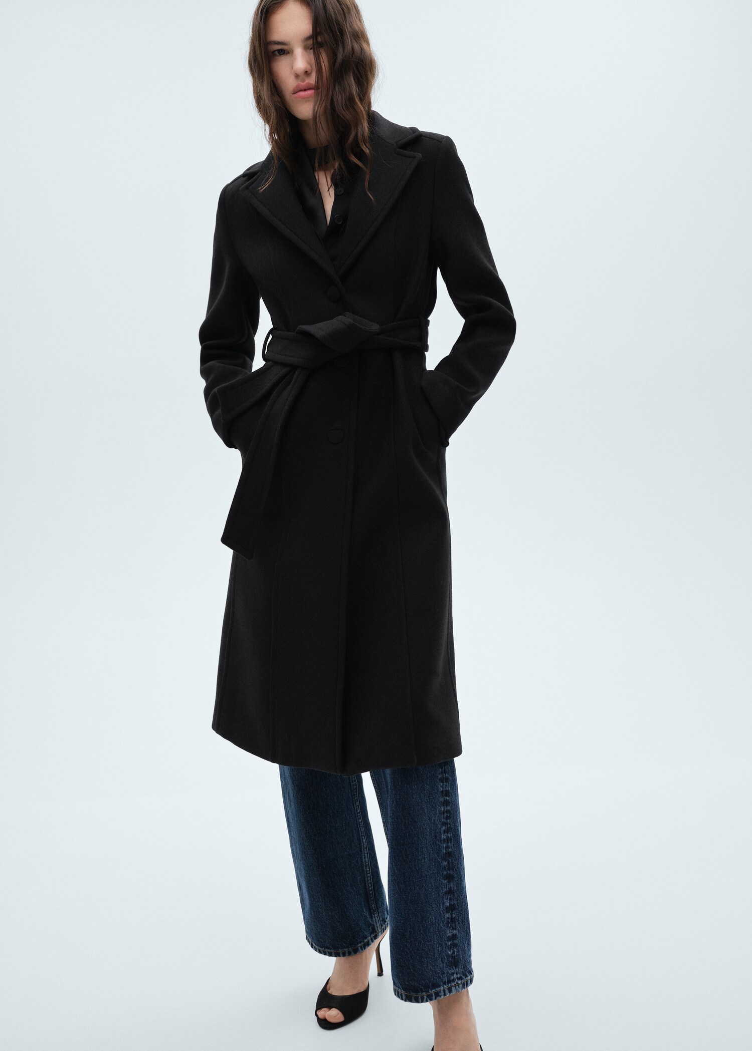 Manteau laine col imitation fourrure amovible - Détail de l'article 2