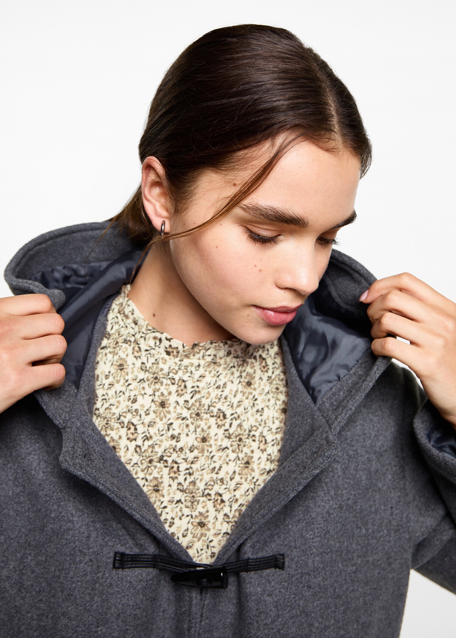 Floral gathered blouse - Details of the article 1