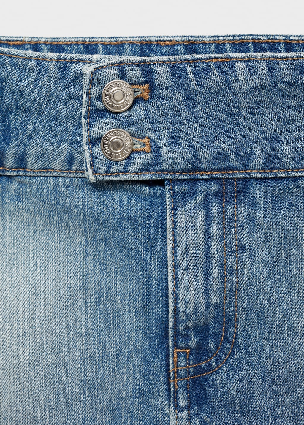 Pleated denim mini-skirt