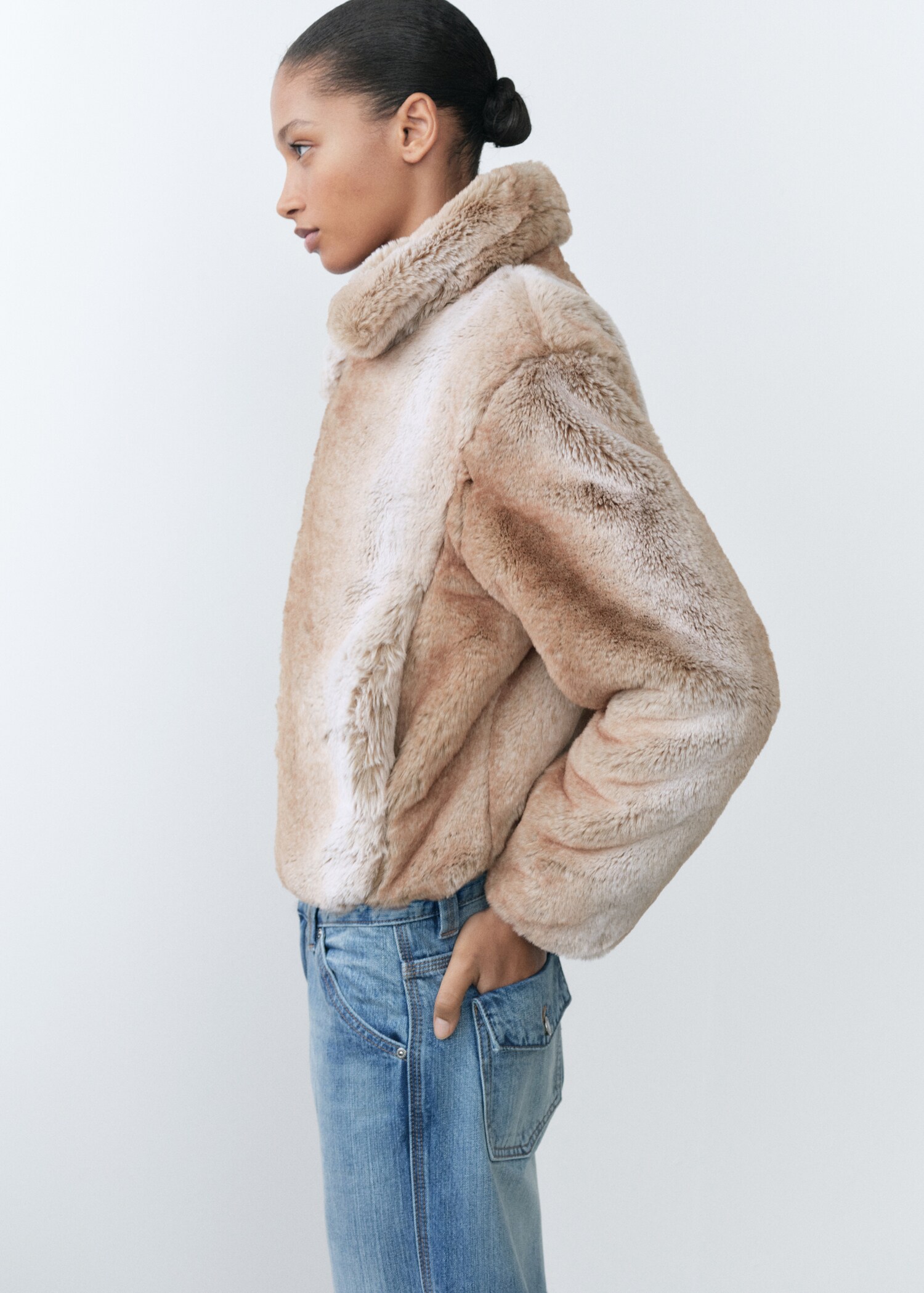 Veste imitation fourrure revers - Détail de l'article 2