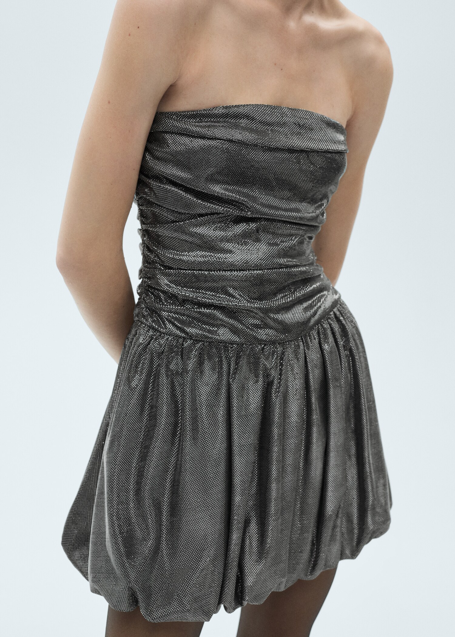 Balloon skirt tube dress - Medium plane
