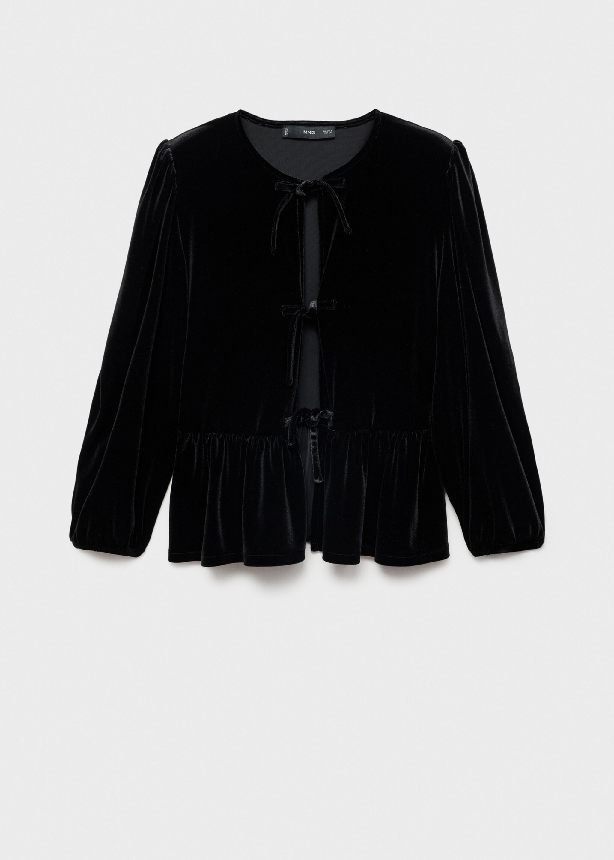 Blusa terciopelo lazos - Artículo sin modelo