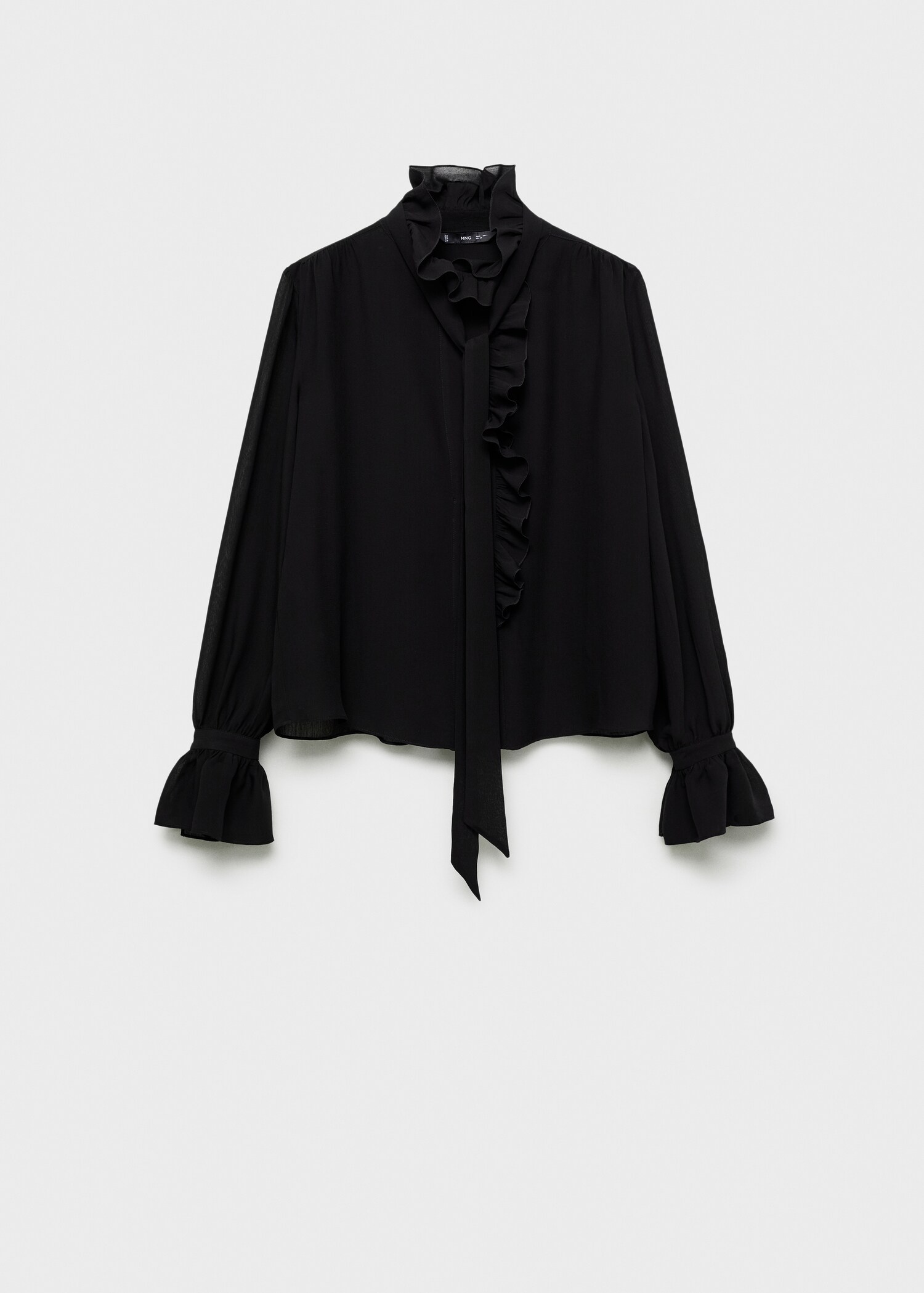 Blouse col montant volant - Article sans modèle