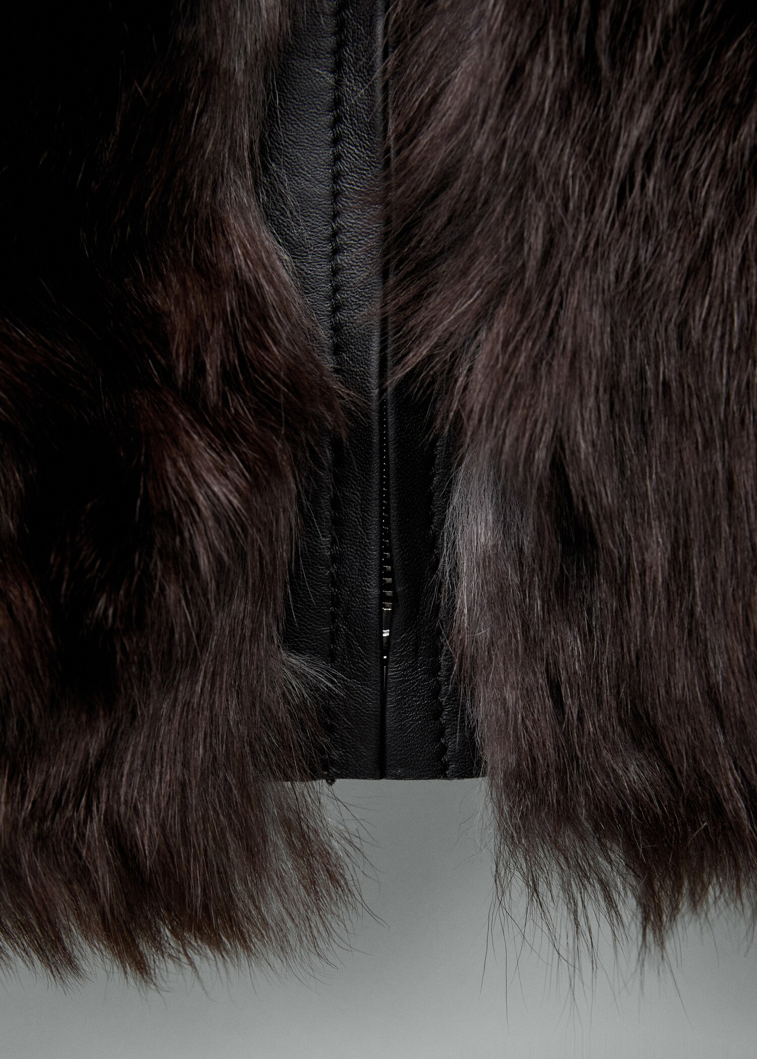 Veste 100 % cuir imitation fourrure - Détail de l'article 0