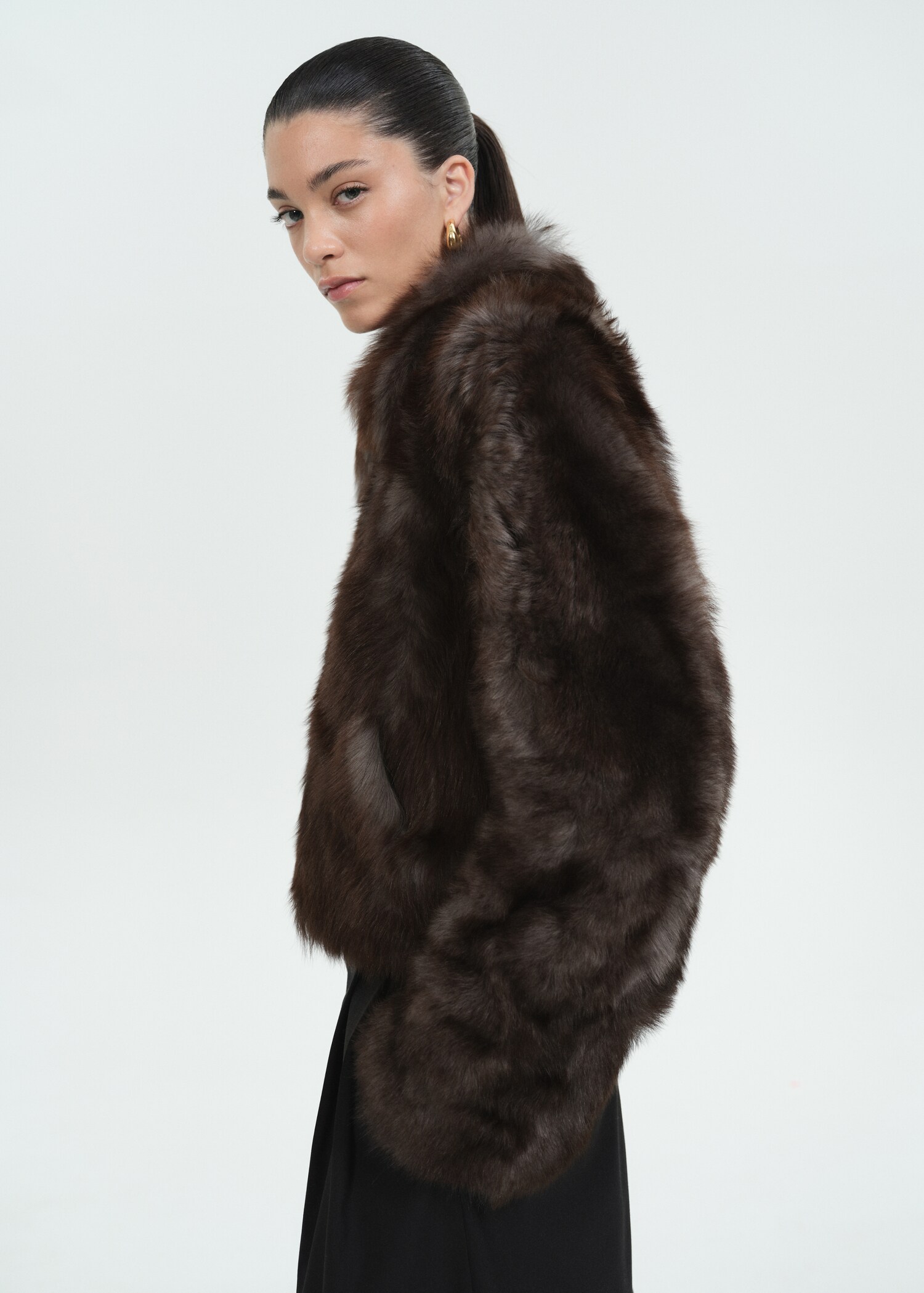 Veste 100 % cuir imitation fourrure - Détail de l'article 2
