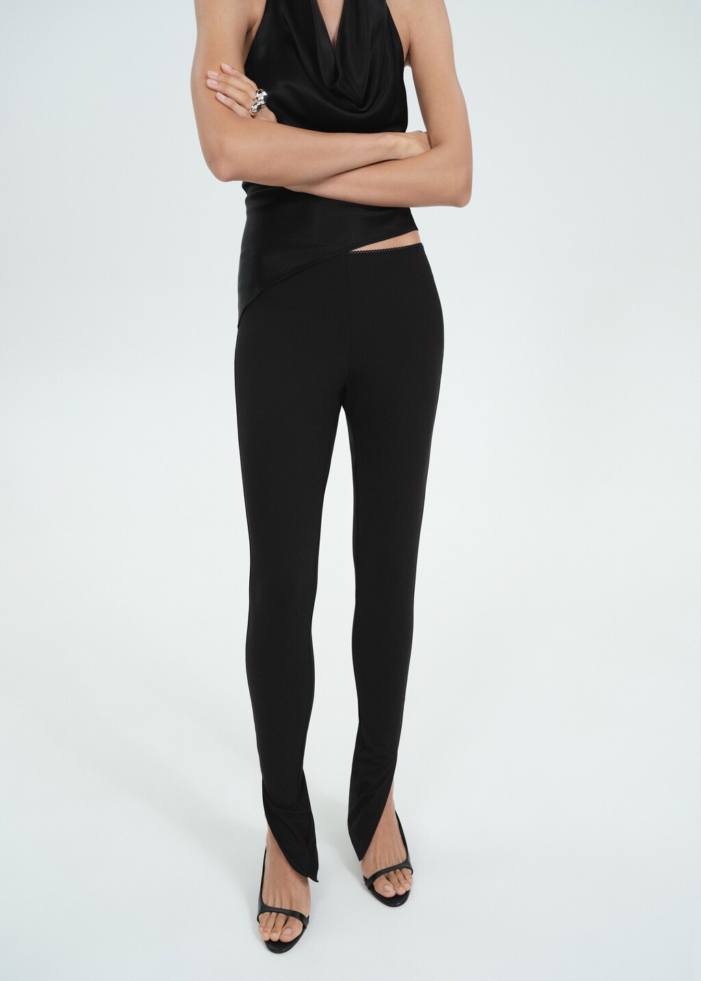 Slit Hem Leggings Women MANGO USA slit-hem-leggings-women-mango-usa